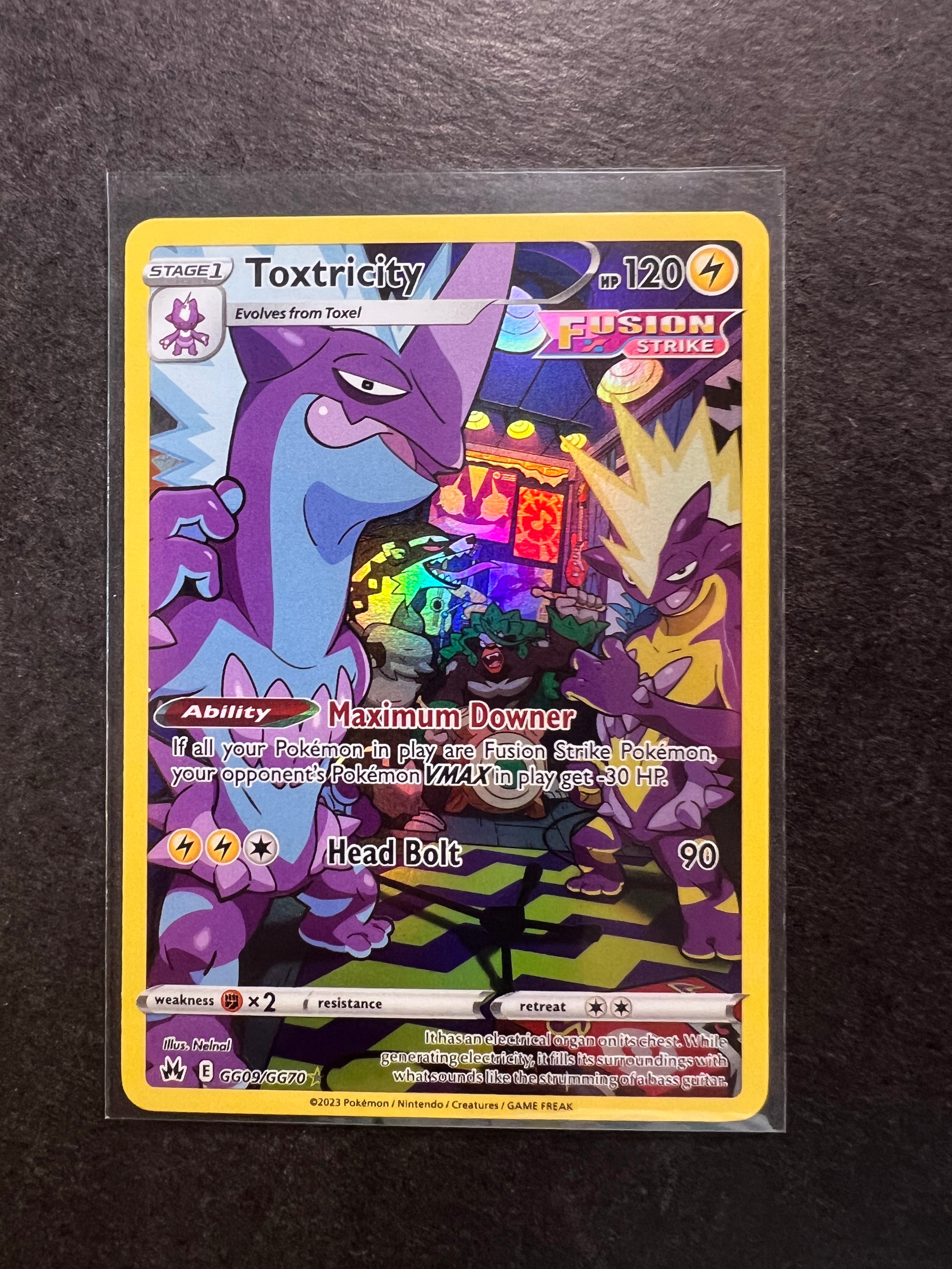 Pokemon Crown Zenith Rare Holo Toxtricity GG09 Pokemon Crown Zenith Rare Holo Toxtricity GG09