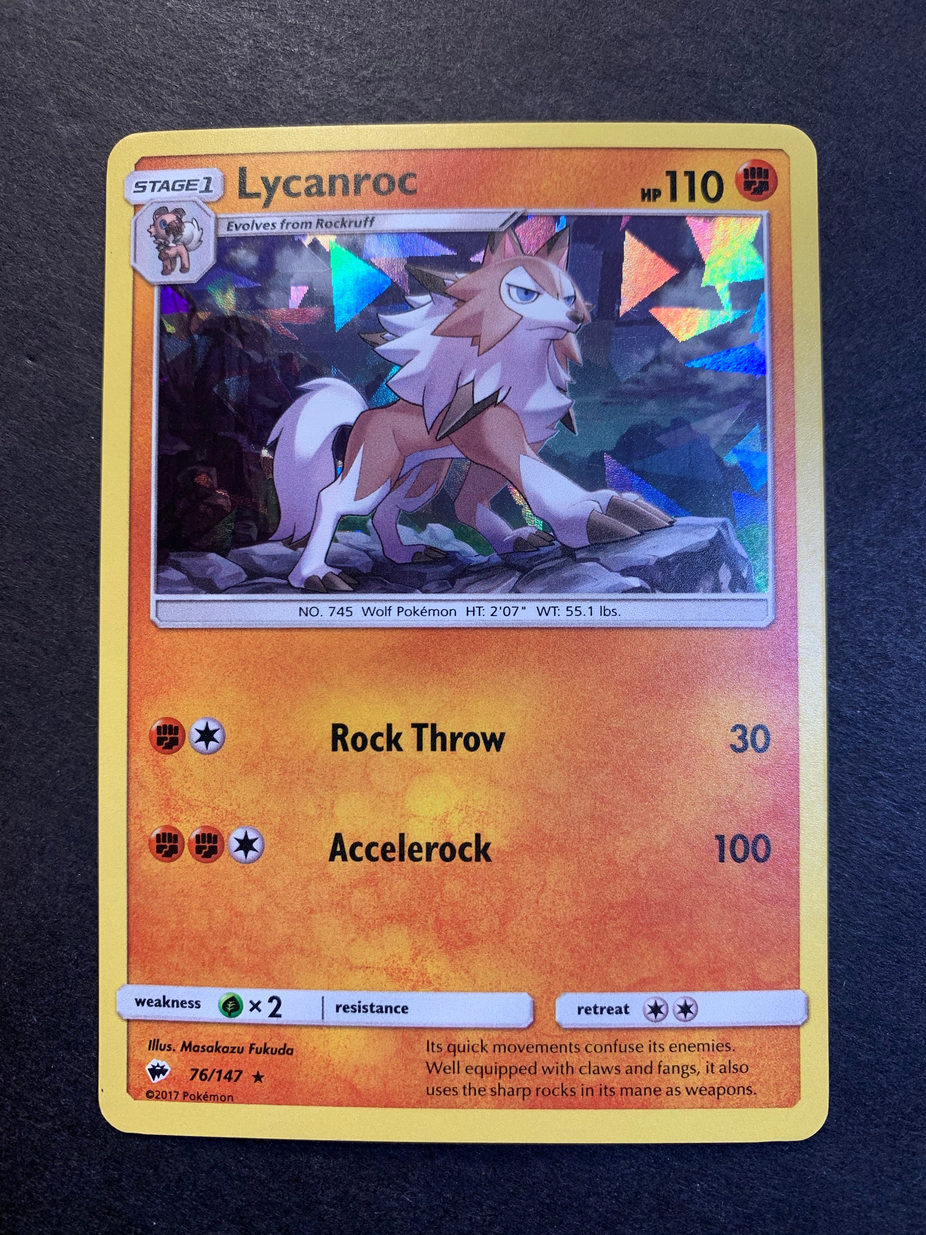Lycanroc - 76/147 Holo Rare “Shattered Ice” Promo – JAB Games13