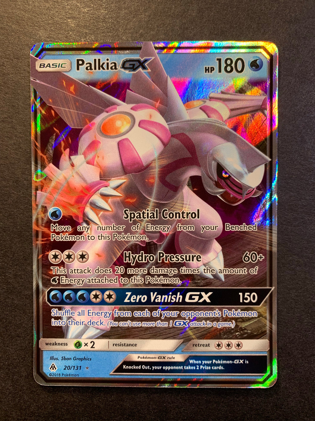 Pokemon Sun & Moon Forbidden Light Ultra Rare Palkia GX #20 Pokemon Sun & Moon Forbidden Light Ultra Rare Palkia GX #20