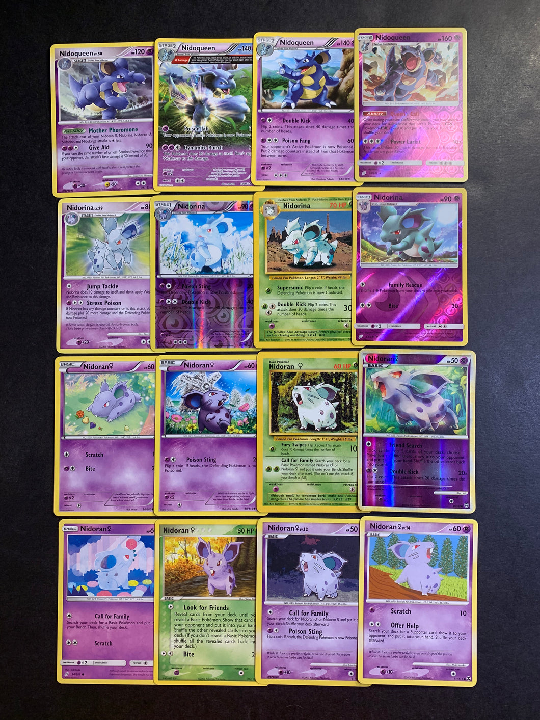 Pokemon Nidoran, Nidorina and Nidoqueen Card Lot - 16 Cards - Vintage, JAB Games13 Pokemon Nidoran, Nidorina and Nidoqueen Card Lot - 16 Cards - Vintage, JAB Games13