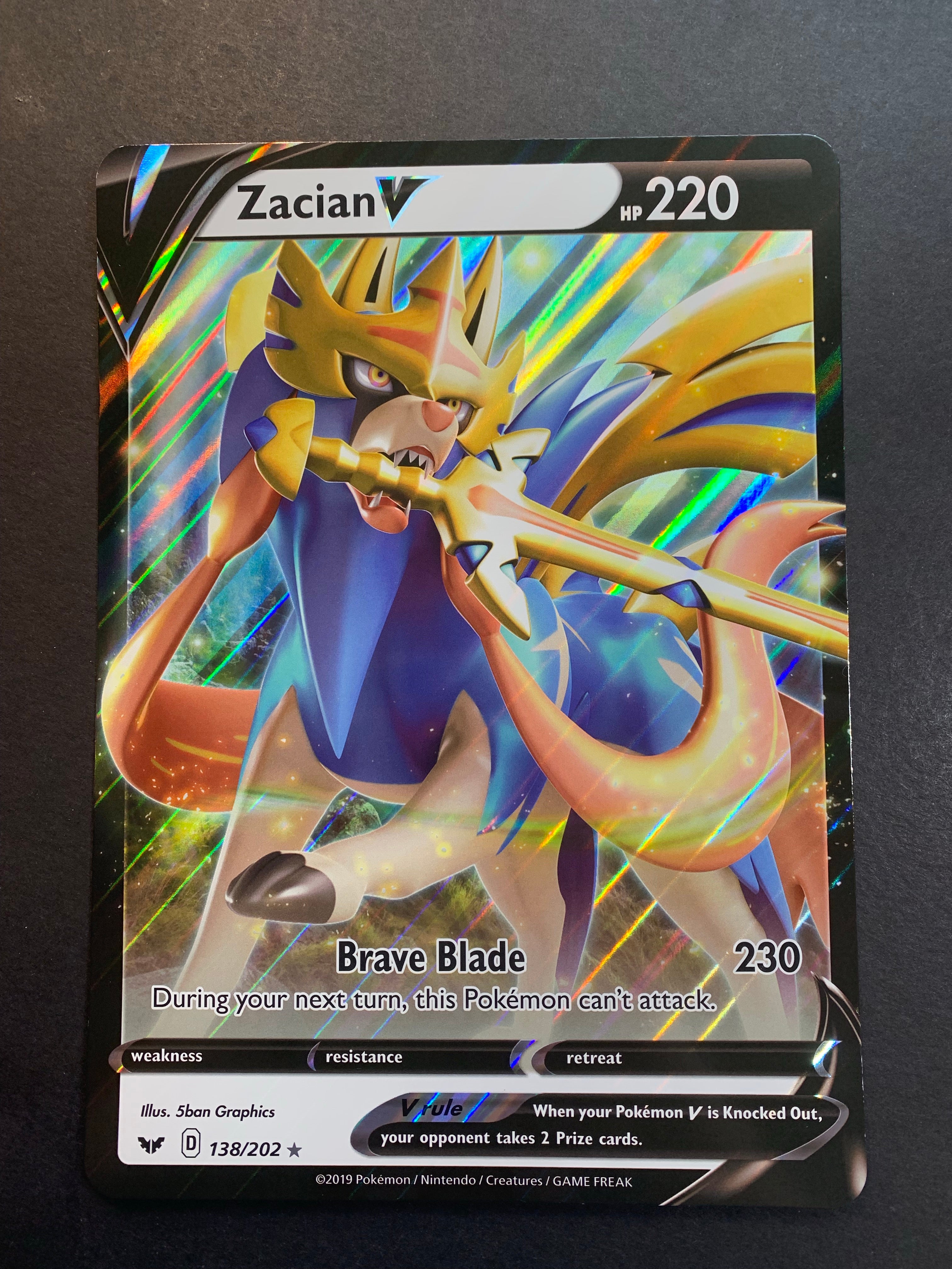 ittsun♡ Pokemon Zacian V-138/202 Ultra Rare Sword &Shield (Base Set