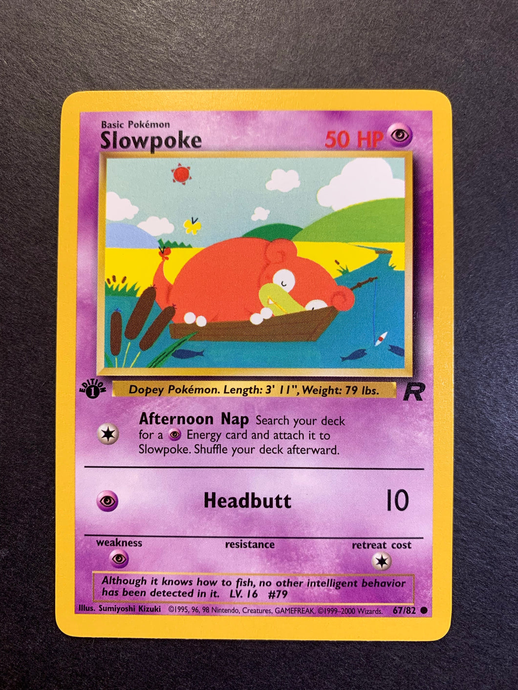 Slowpoke 1st Edition - 67/82 Vintage Team Rocket JAB Games13 Slowpoke 1st Edition - 67/82 Vintage Team Rocket JAB Games13