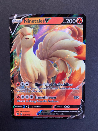 Ninetales V - 026/192 Ultra Rare - Rebel Clash