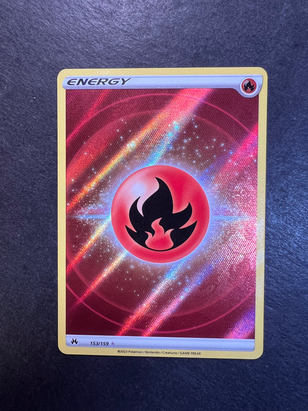 Pokemon Trading Card Game Crown Zenith Ultra Rare Fire Energy #153 Pokemon Trading Card Game Crown Zenith Ultra Rare Fire Energy #153