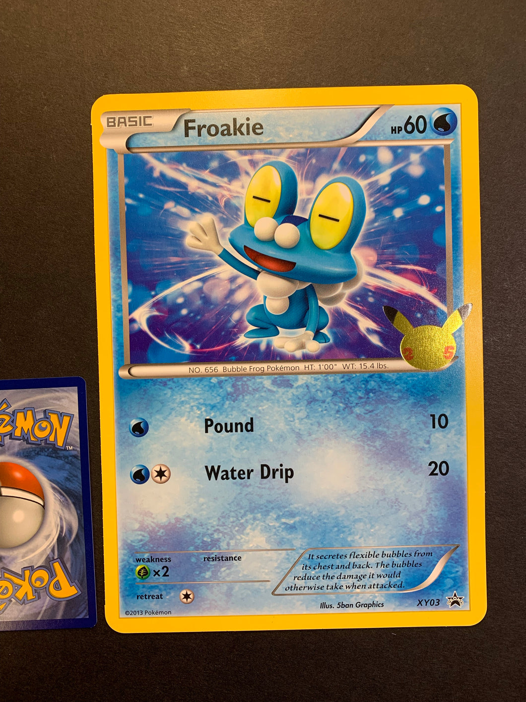 Pokemon Jumbo Froakie Card - XY03 - 25th Anniversary Promo