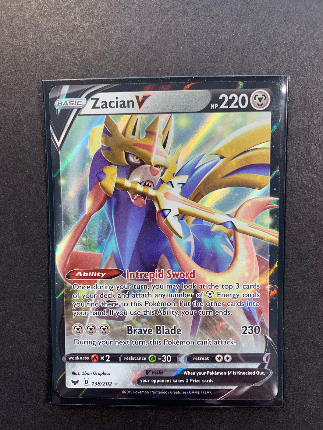 Zacian V - 138/202 Ultra Rare - Sword and Shield