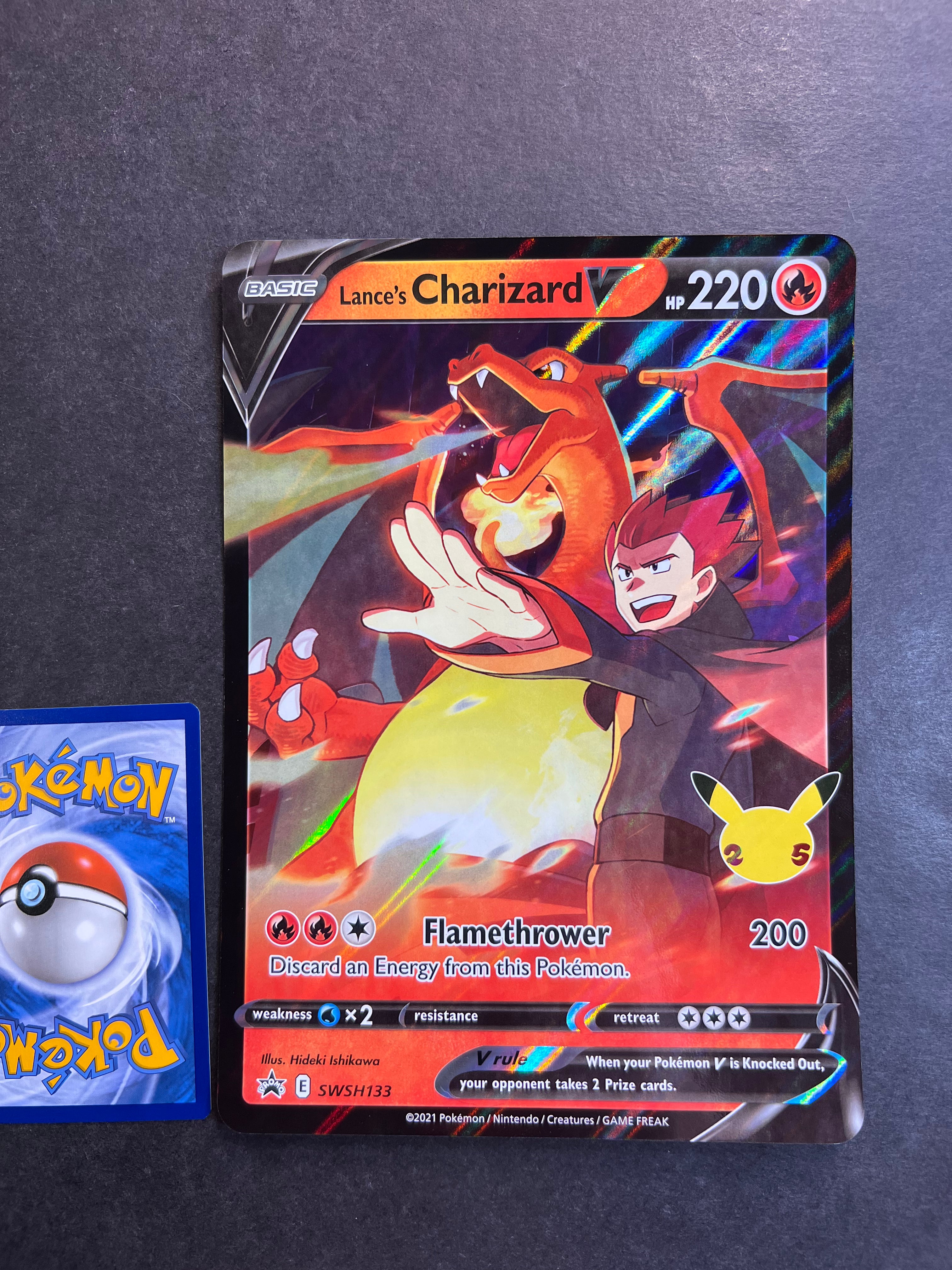 Jumbo Lance's Charizard V Pokemon Card - SWSH133 Ultra Rare Promo - Ce JAB Games13 Jumbo Lance's Charizard V Pokemon Card - SWSH133 Ultra Rare Promo - Ce JAB Games13