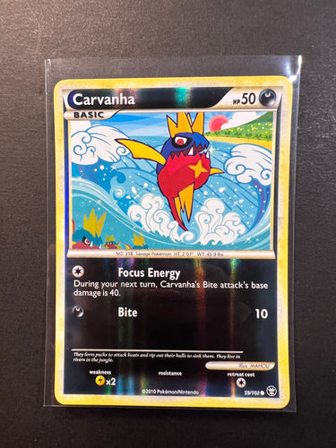 Carvanha - 59/102 Reverse Holo - HGSS Triumphant