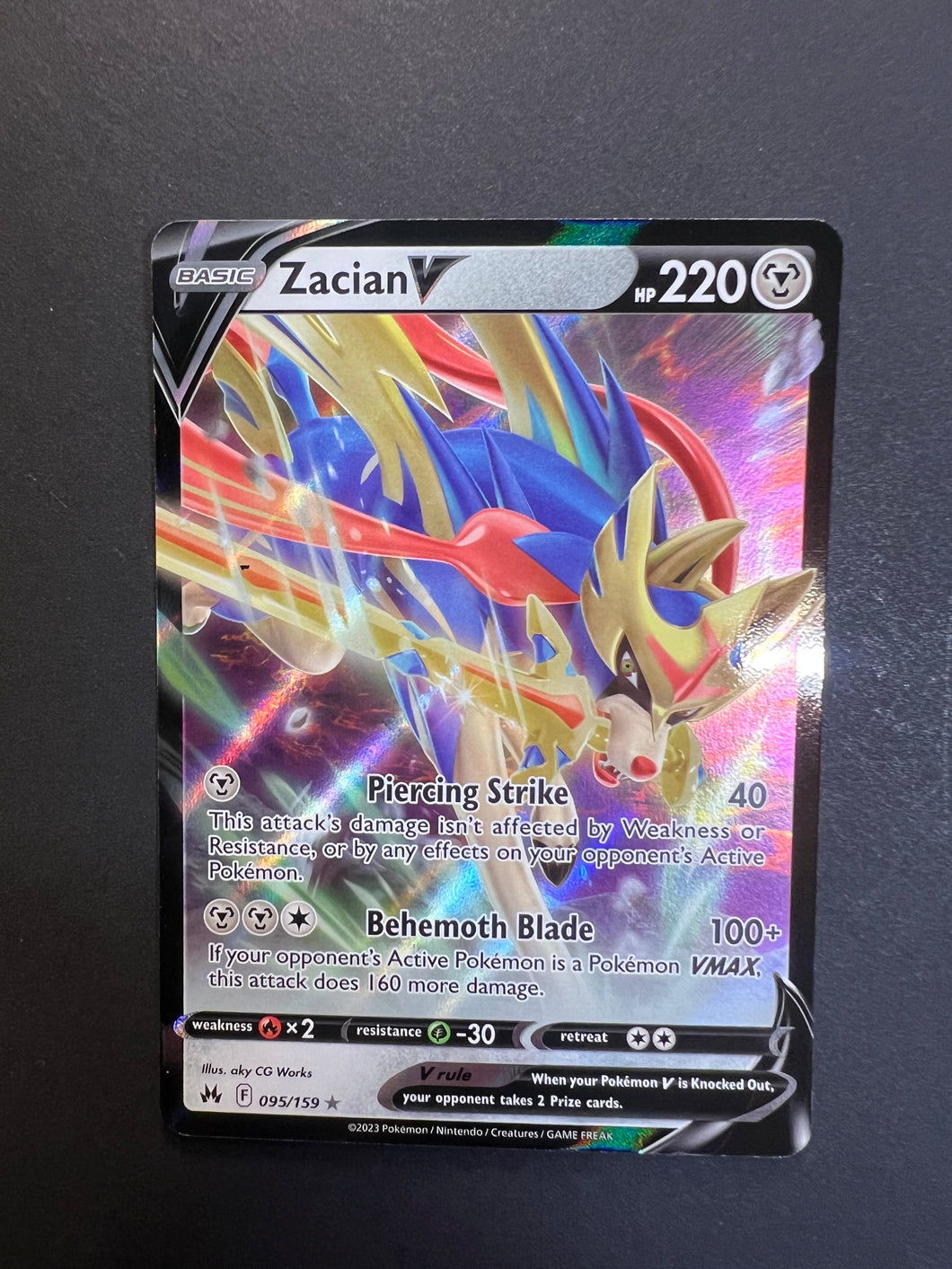 Zacian V - 095/159 Ultra Rare - Crown Zenith JAB Games13 Zacian V - 095/159 Ultra Rare - Crown Zenith JAB Games13