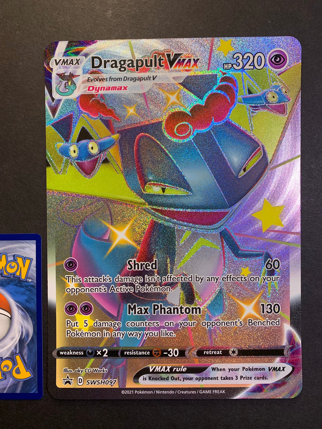 Jumbo Dragapult VMax Pokemon Card - SWSH097 Ultra Rare Promo - Shining Fates