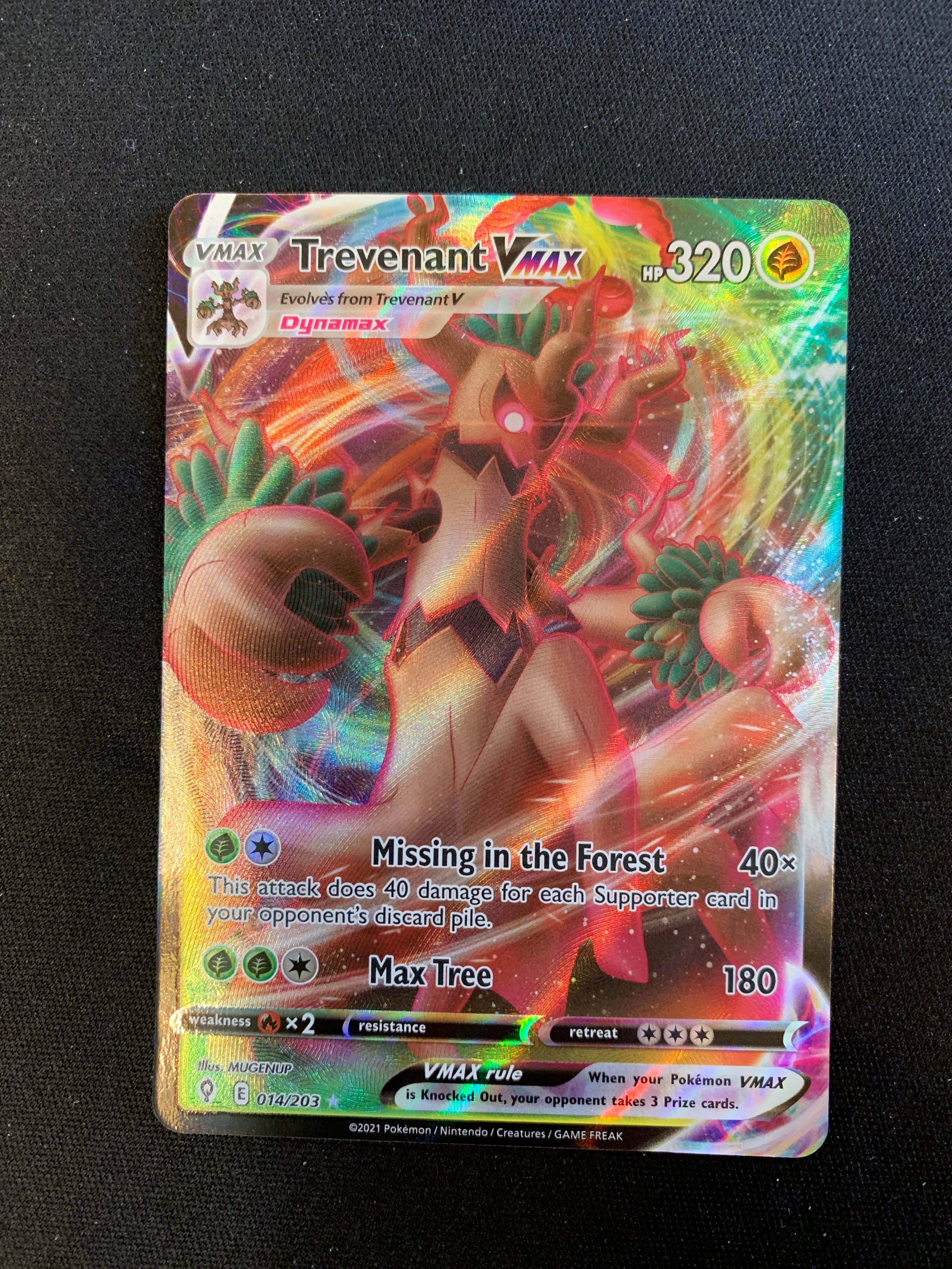 Trevenant VMAX 14/203 - SWSH07 Evolving Skies Holofoil Lightly Played Trevenant VMAX 14/203 - SWSH07 Evolving Skies Holofoil Lightly Played