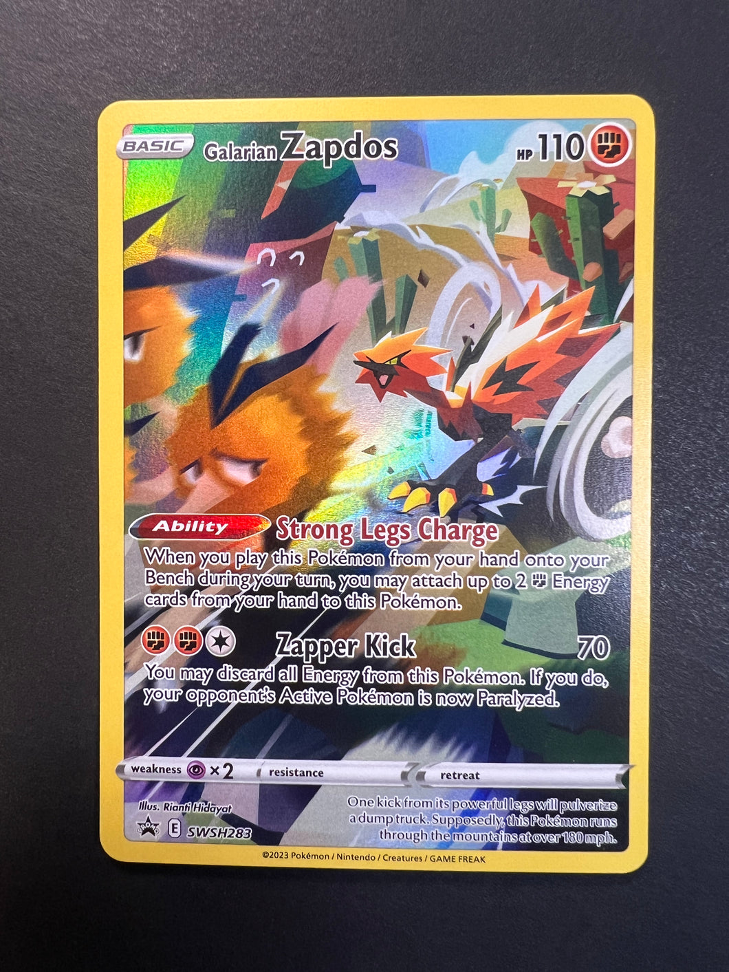 Galarian Zapdos - SWSH283 Ultra Rare Promo - Crown Zenith