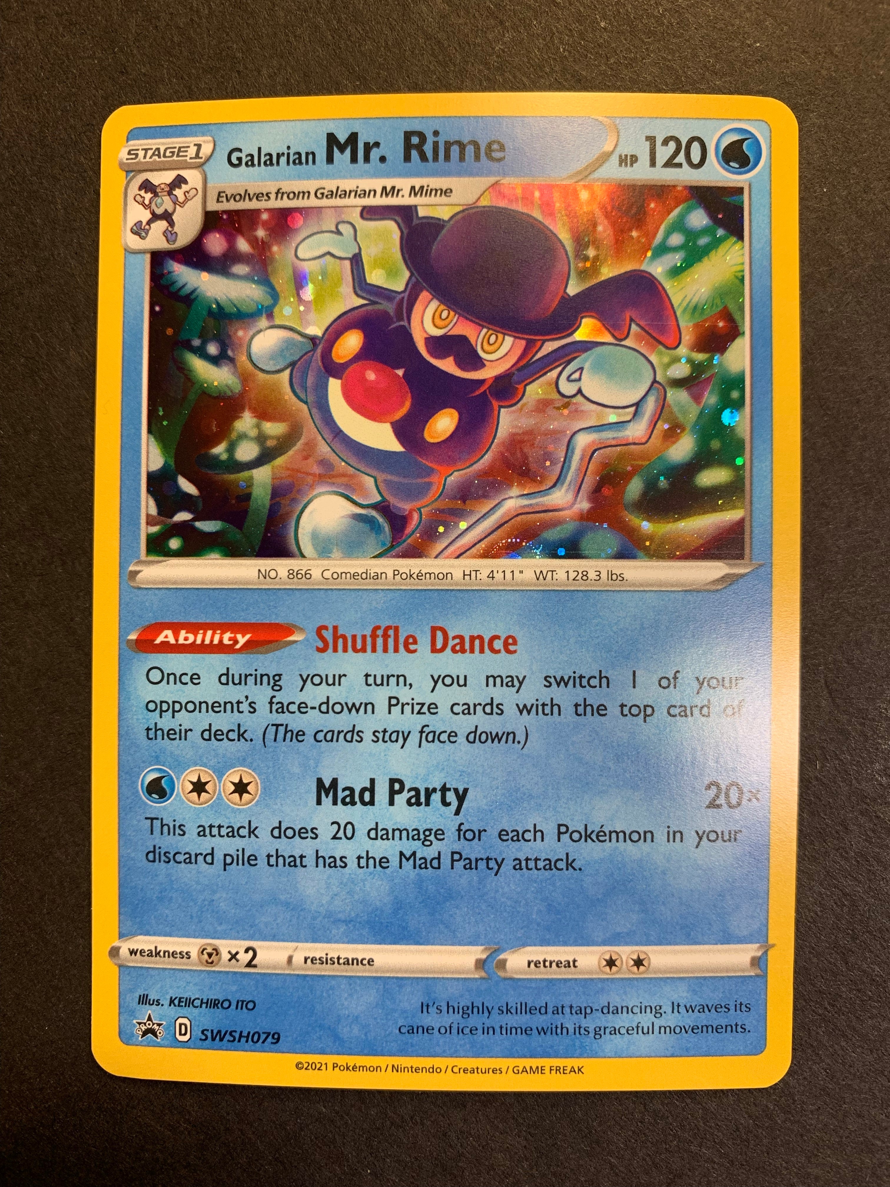 Pokemon Promo Holo Rare Galarian Mr. Rime Swsh079 Pokemon Promo Holo Rare Galarian Mr. Rime Swsh079
