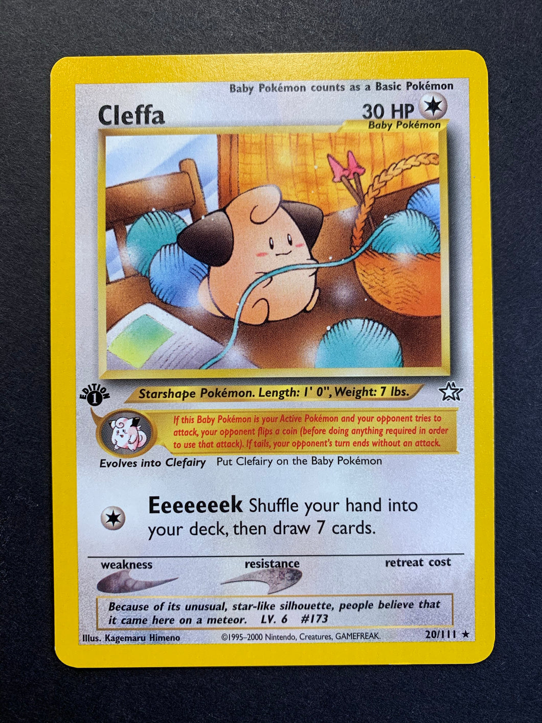 Cleffa 1st Edition - 20/111 Non-Holo Rare - Neo Genesis JAB Games13 Cleffa 1st Edition - 20/111 Non-Holo Rare - Neo Genesis JAB Games13