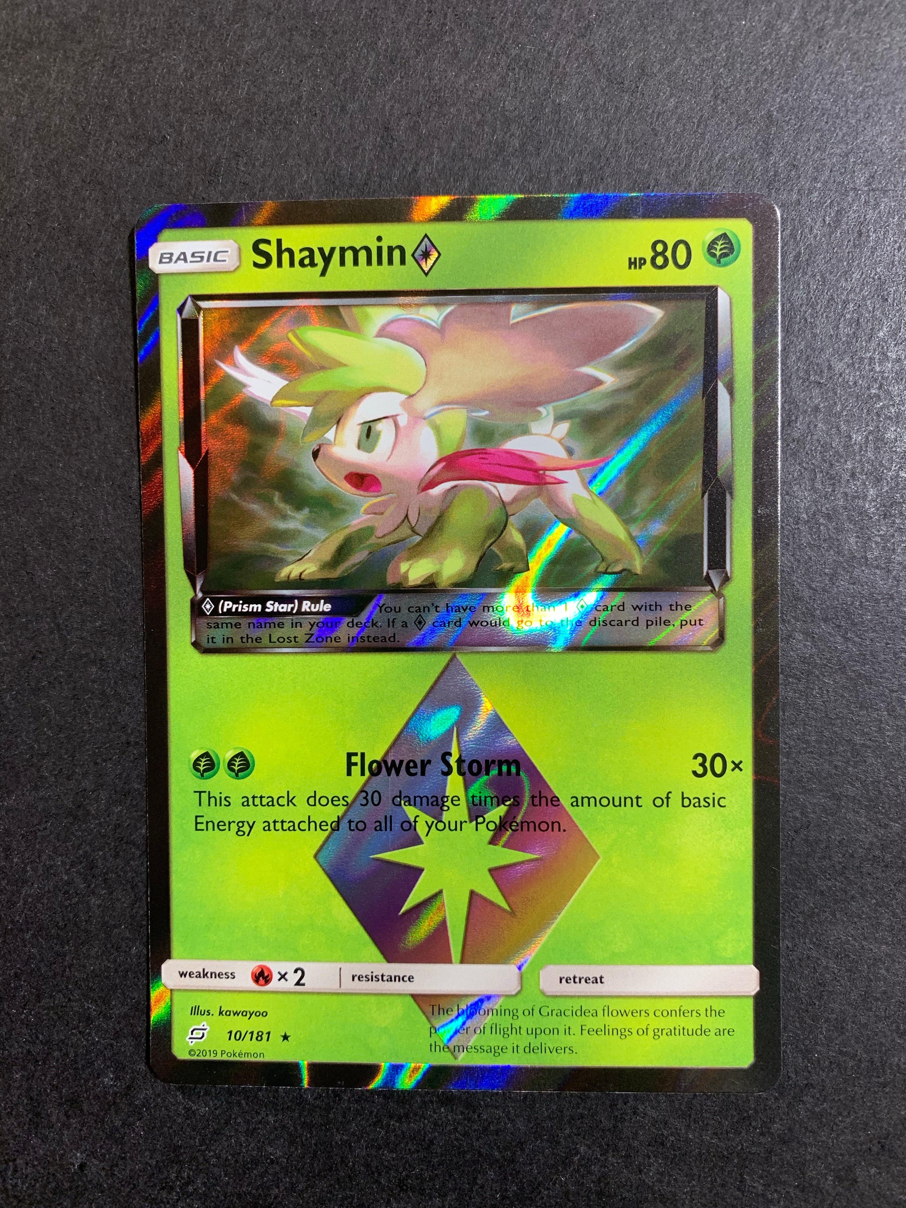 Card Shaymin ◇ 10/181 da coleção Team Up