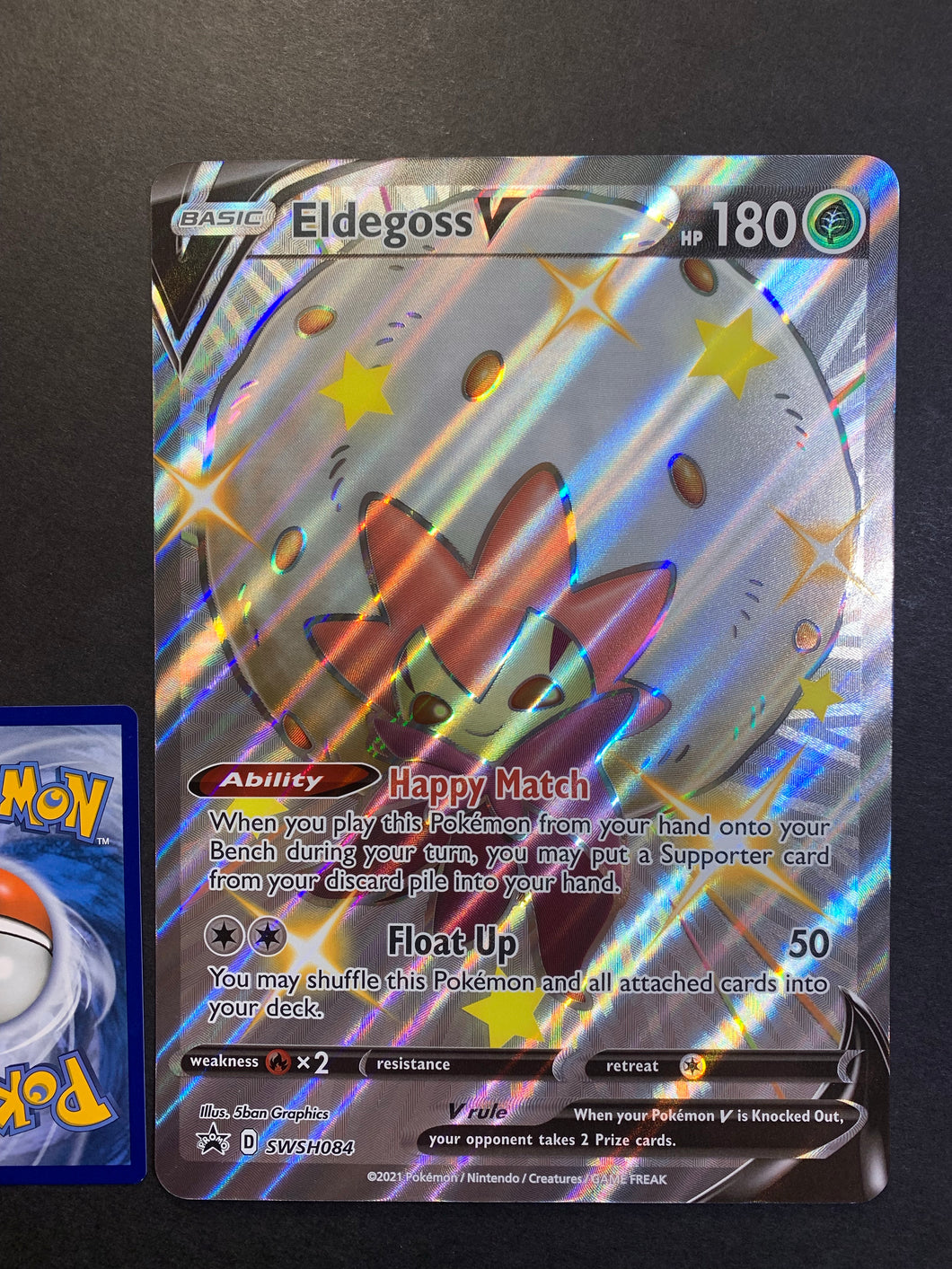 Jumbo Eldegoss V Pokemon Card - SWSH084 Ultra Rare Promo - Shining Fat JAB Games13 Jumbo Eldegoss V Pokemon Card - SWSH084 Ultra Rare Promo - Shining Fat JAB Games13