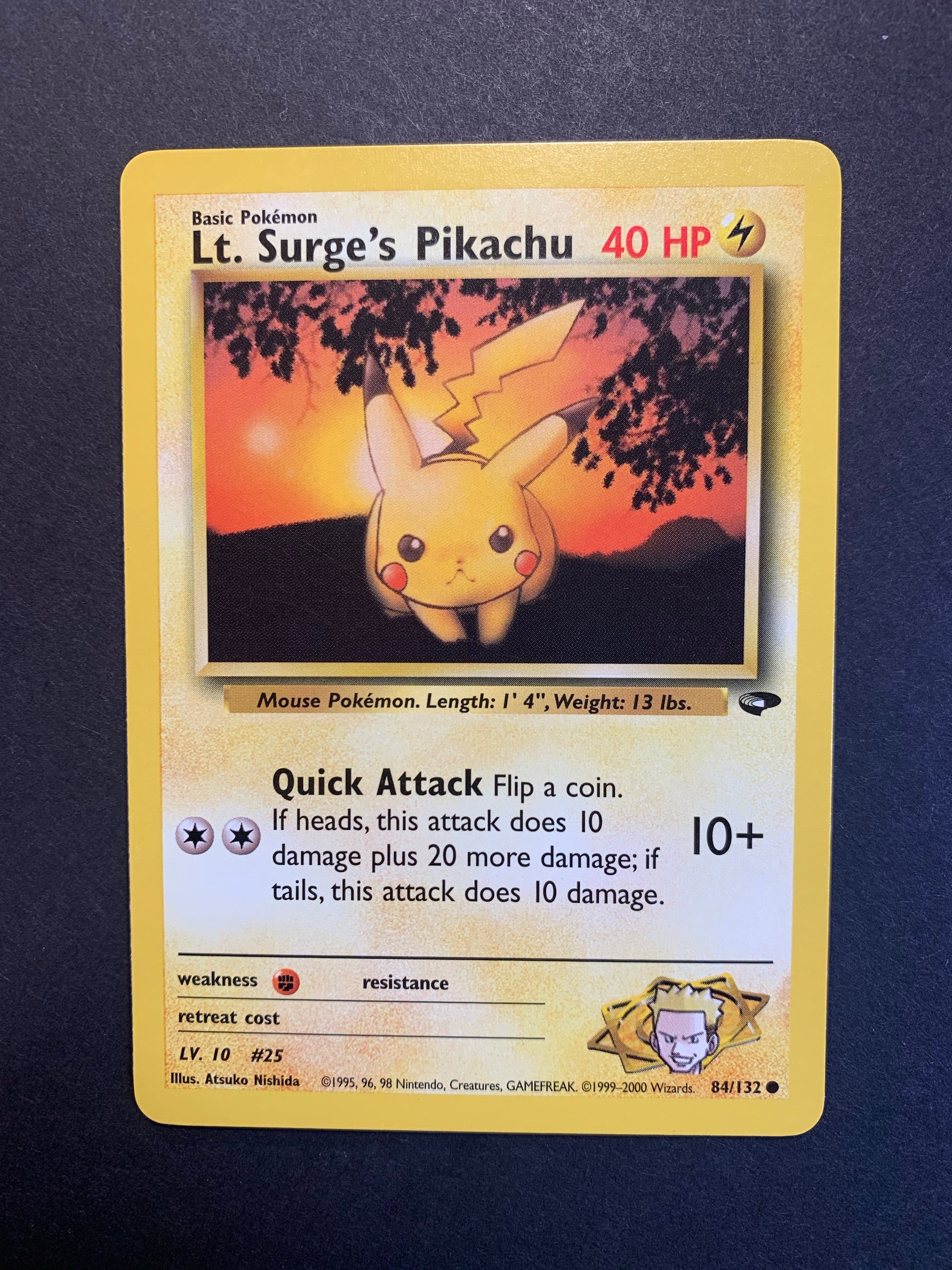 lt surge's pikachu pokemon card Lt. Surge's Pikachu