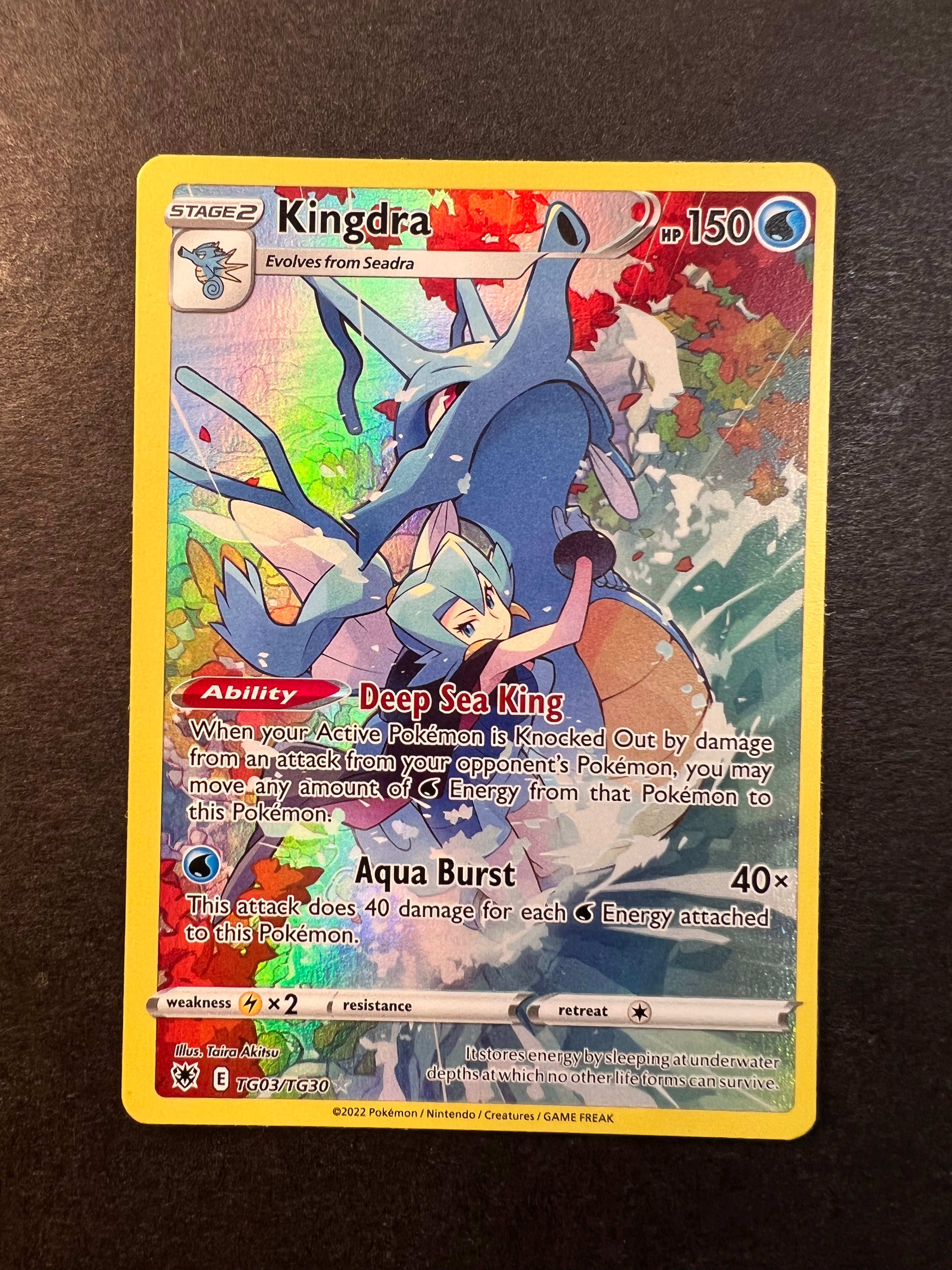 kingdra stage 2 pokemon card value Kingdra - TG03/TG30 Full Art Ultra Rare