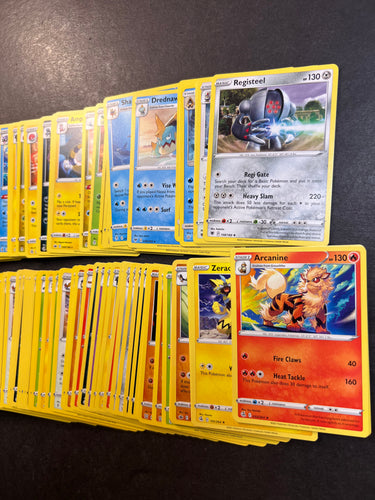 25 Assorted Pokemon Non Holo Rares with 100 HP or Higher (No Duplicate Cards)