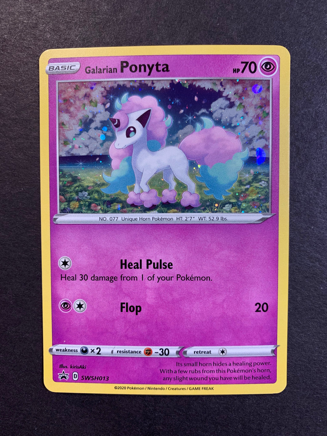 Galarian Ponyta - SWSH013 Holo Rare Promo - Sword and Shield JAB Games13 Galarian Ponyta - SWSH013 Holo Rare Promo - Sword and Shield JAB Games13