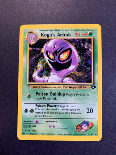 Koga’s Arbok - 25/132 Non-Holo Rare - Gym Challenge