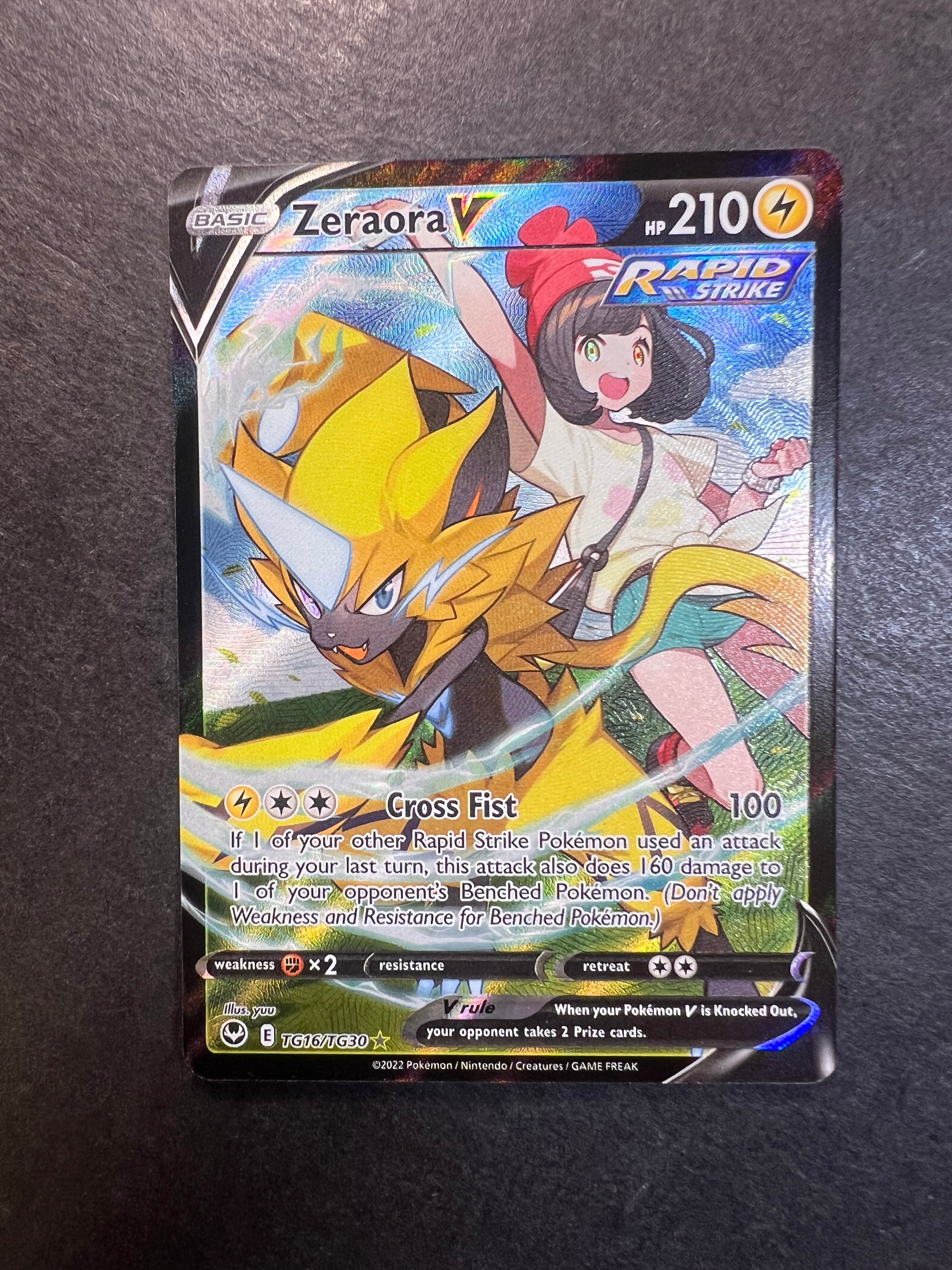 zeraora v pokemon card Zeraora V - TG16/TG30 Full Art Ultra Rare