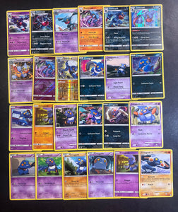 Pokemon Croagunk and Toxicroak Card Lot - 24 Cards - Holo Rare Collection!