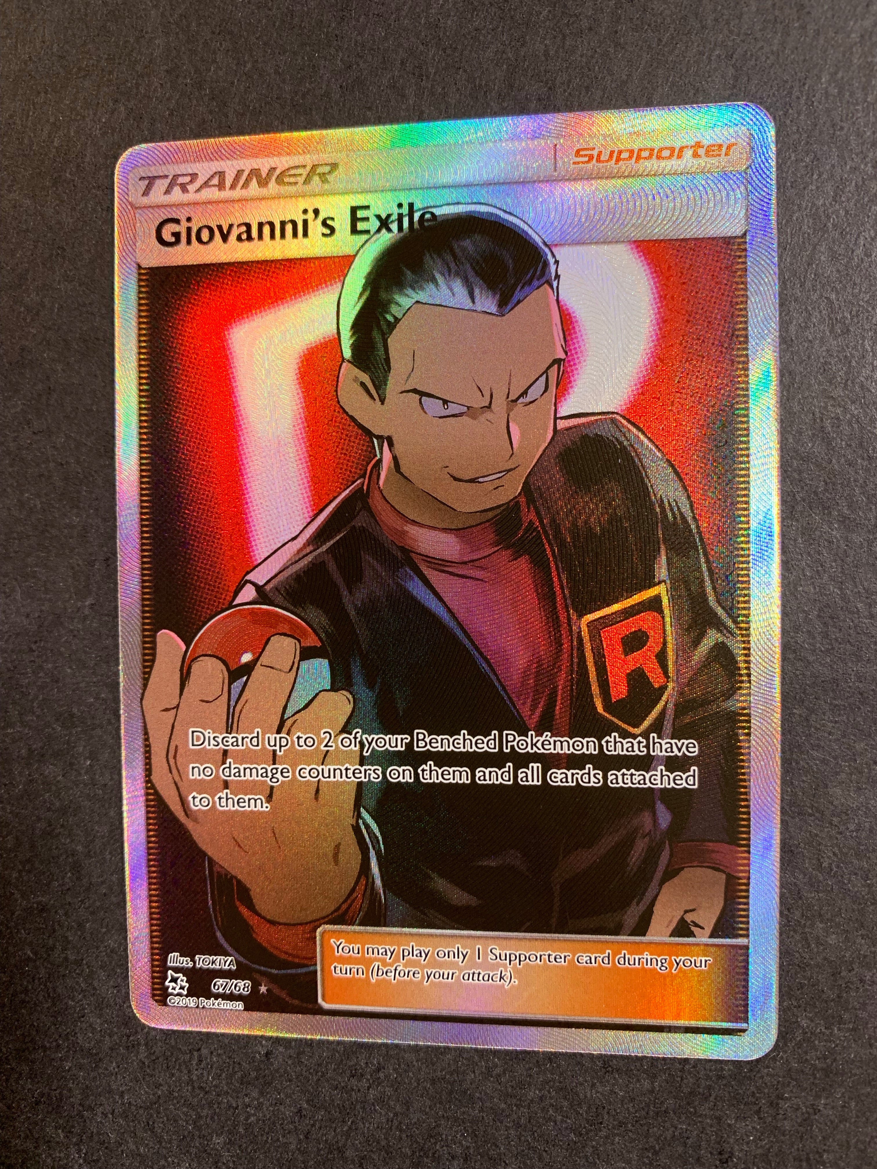 Giovanni's Exile (Full Art) 67/68 - Hidden Fates Holofoil Near Mint Giovanni's Exile (Full Art) 67/68 - Hidden Fates Holofoil Near Mint