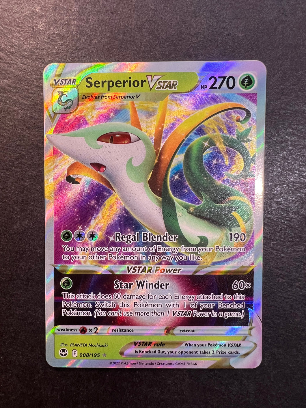Serperior VStar - 008/195 Full Art Ultra Rare - Silver Tempest JAB Games13 Serperior VStar - 008/195 Full Art Ultra Rare - Silver Tempest JAB Games13