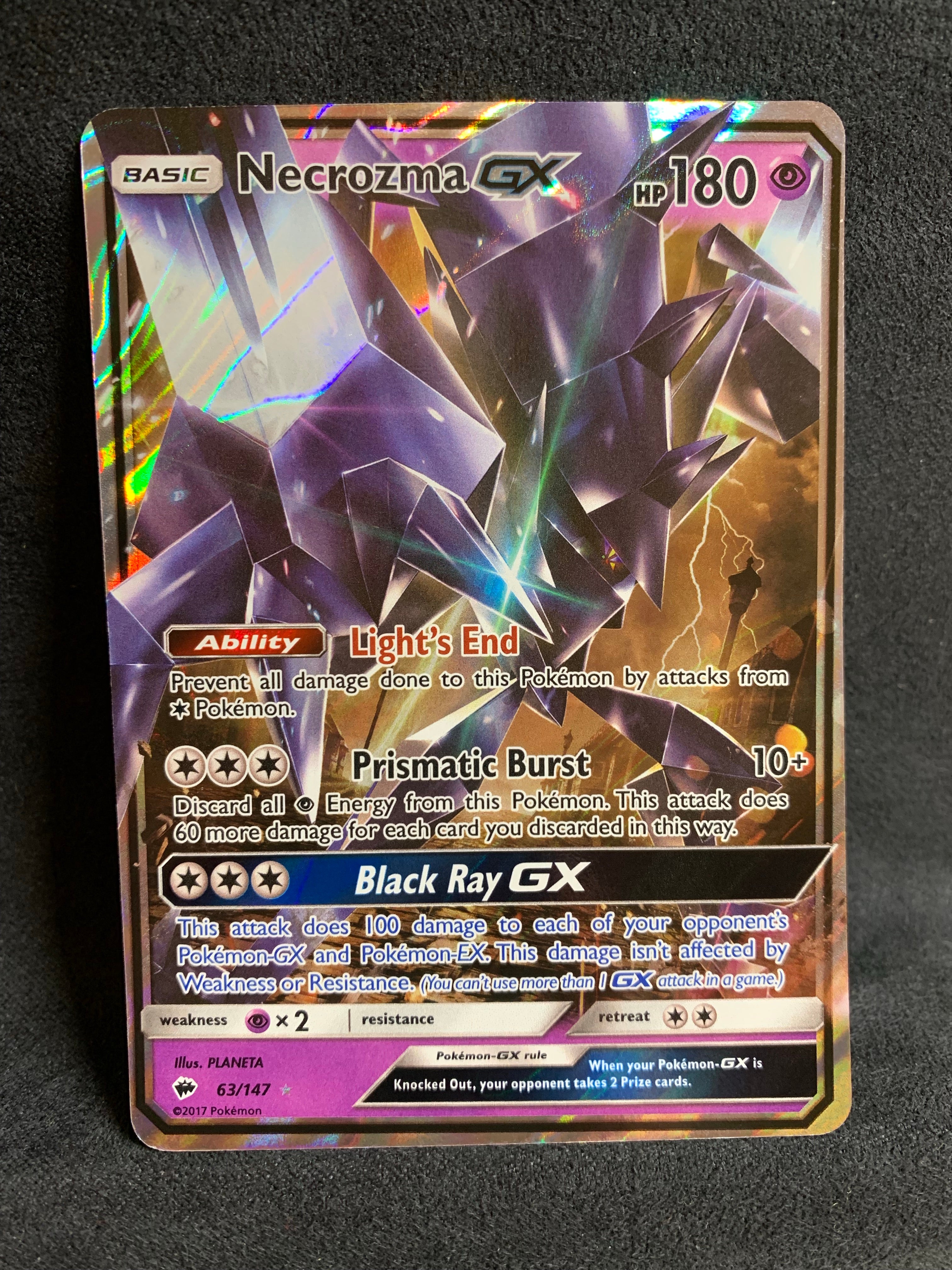 Pokemon, S & M, Burning Shadows, Necrozma GX 63/147, Ultra Rare, New, Mint Pokemon, S & M, Burning Shadows, Necrozma GX 63/147, Ultra Rare, New, Mint