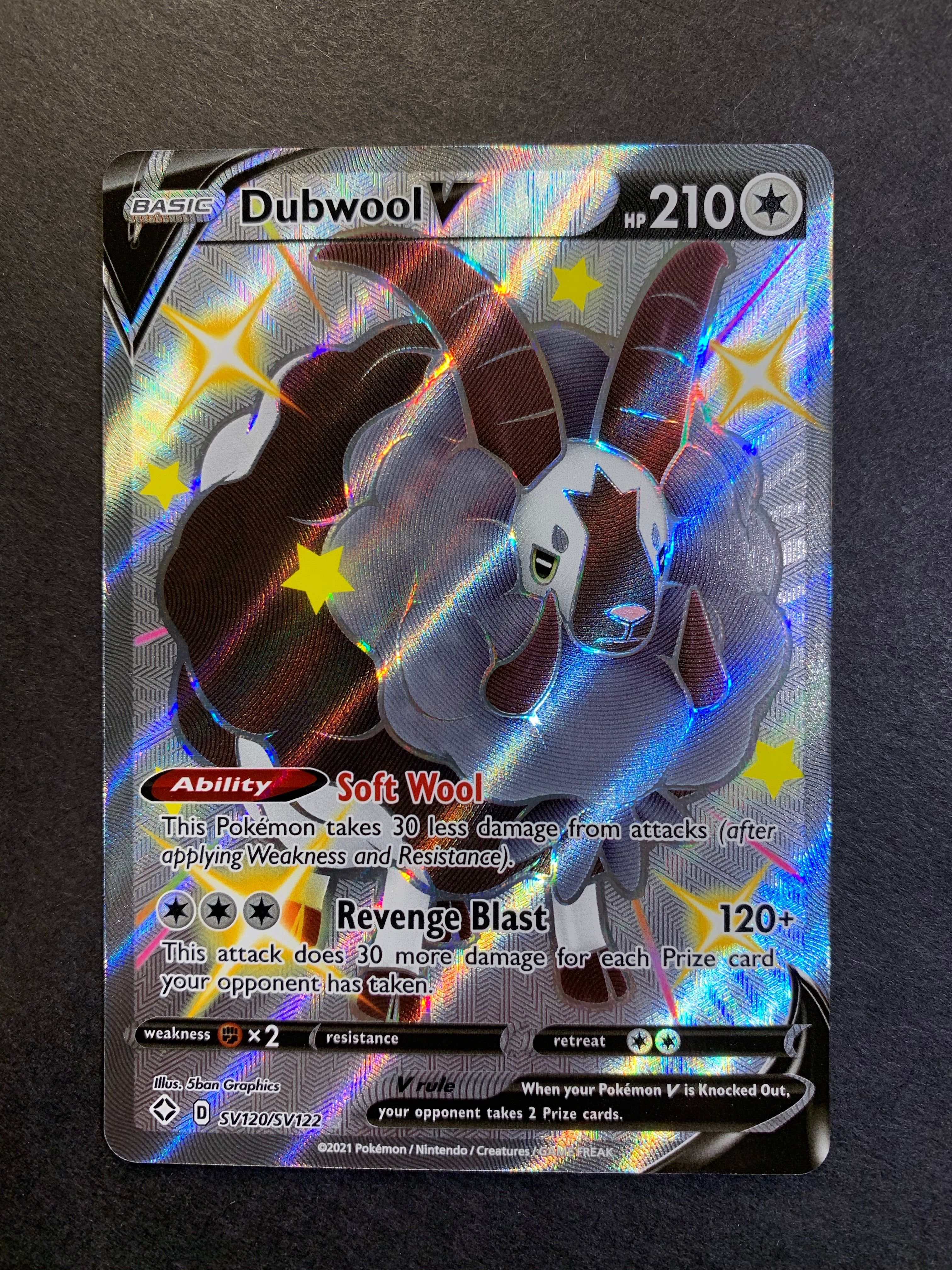 Dubwool V - SV120/SV122 Shiny Full Art Ultra Rare - Shining Fates  JAB  Games13