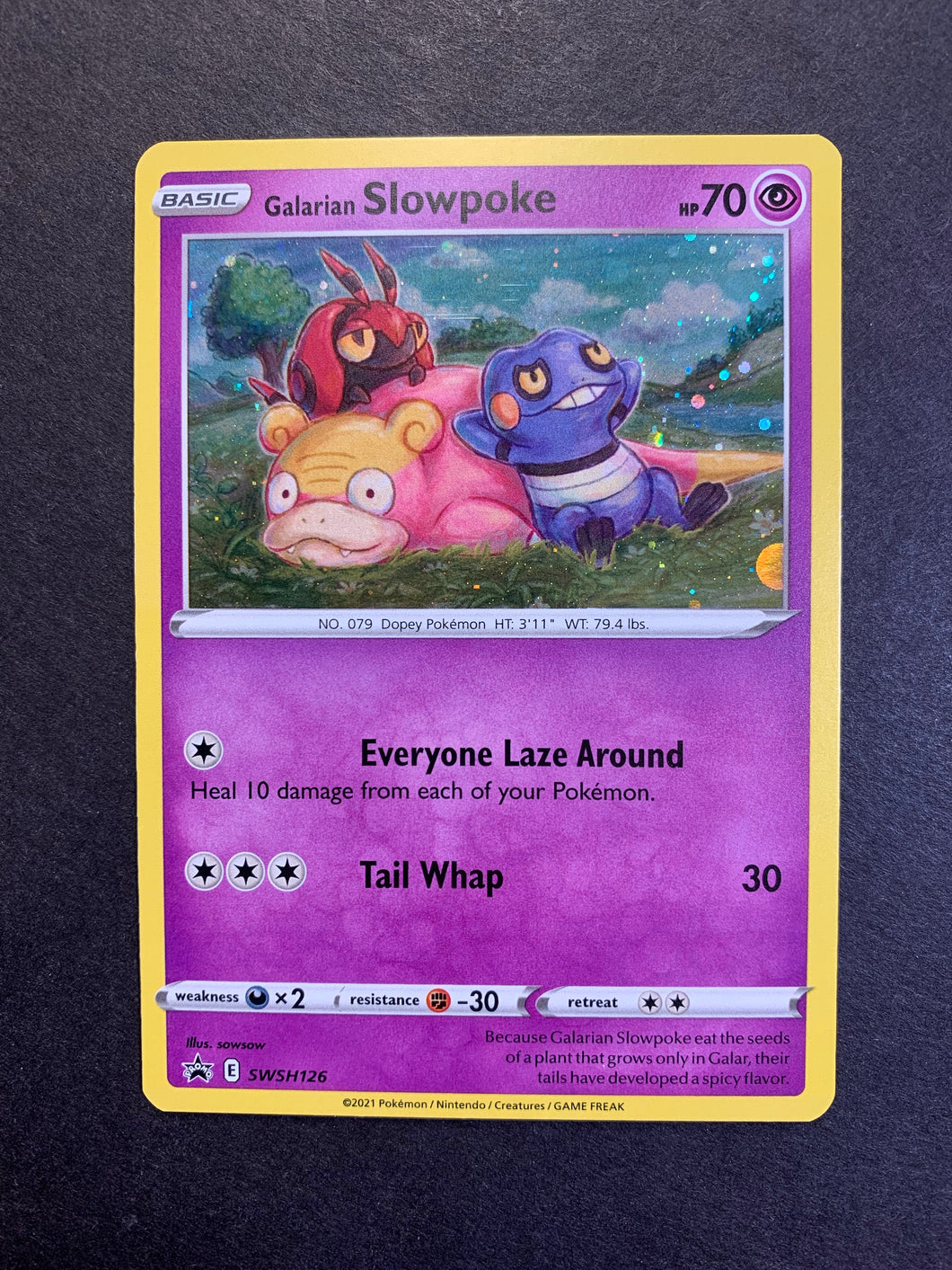 Galarian Slowpoke - SWSH126 Holo Rare Promo - Evolving Skies Galarian Slowpoke - SWSH126 Holo Rare Promo - Evolving Skies