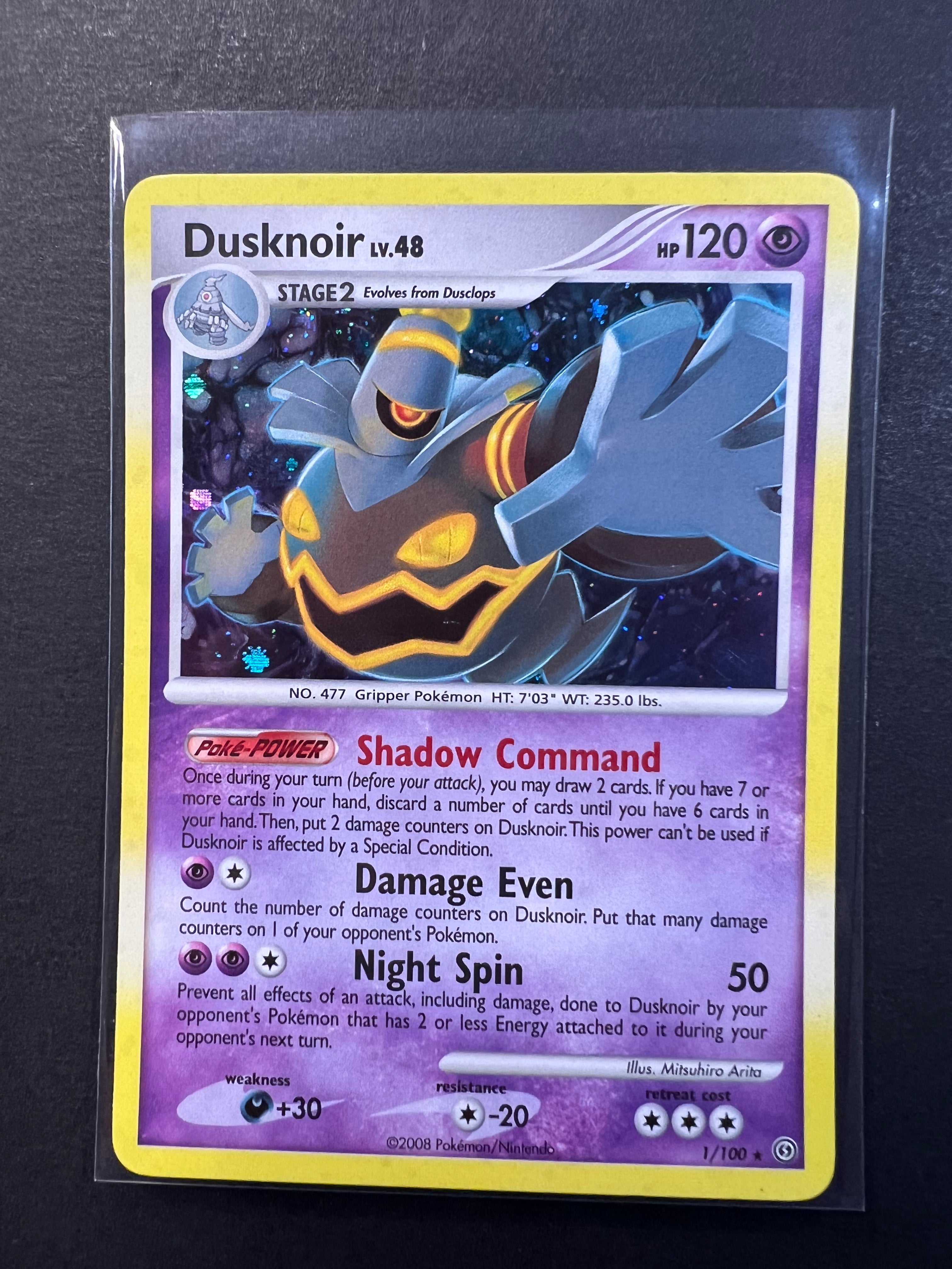 Dusknoir - 1/100 Holo Rare - Stormfront Set JAB Games13 Dusknoir - 1/100 Holo Rare - Stormfront Set JAB Games13
