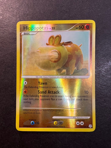 Hippopotas - 51/130 Reverse Holo - Diamond and Pearl Base Set