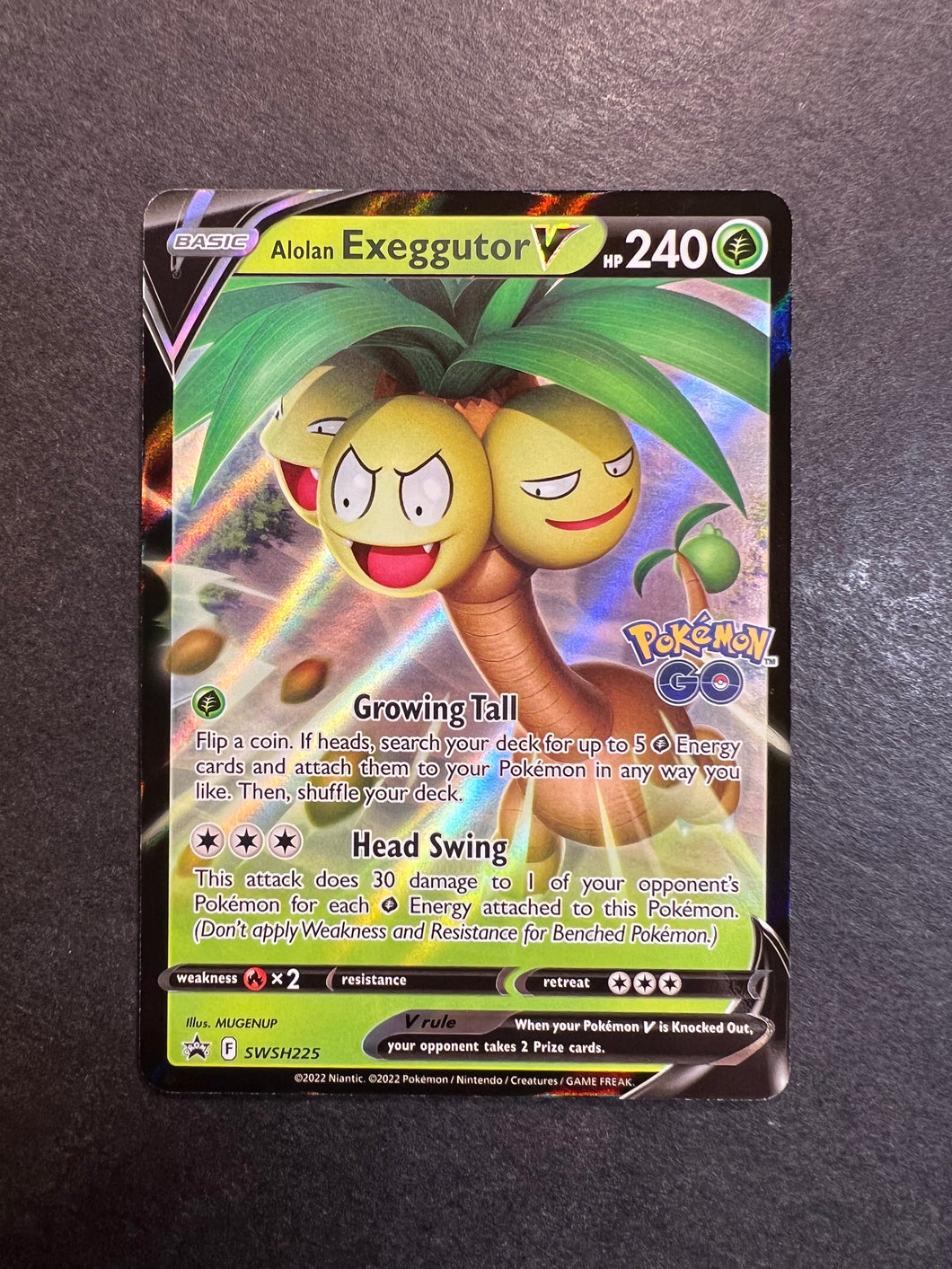 Alolan Exeggutor V - SWSH225 Ultra Rare Promo - Pokemon Go JAB Games13 Alolan Exeggutor V - SWSH225 Ultra Rare Promo - Pokemon Go JAB Games13