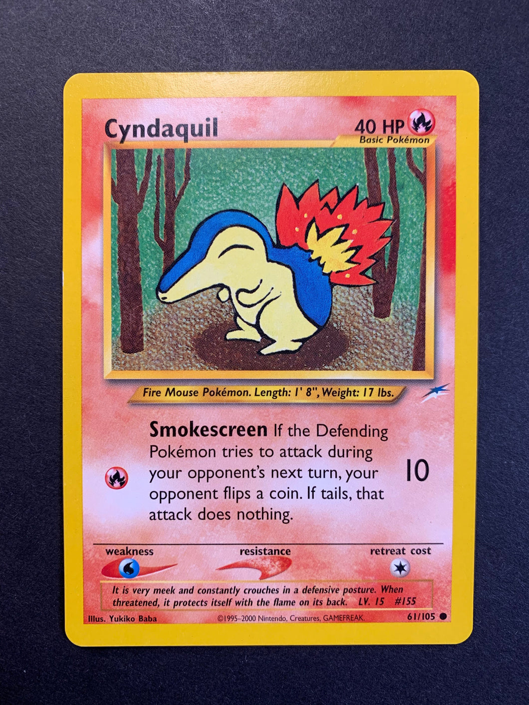Cyndaquil - 61/105 Vintage Neo Destiny JAB Games13 Cyndaquil - 61/105 Vintage Neo Destiny JAB Games13