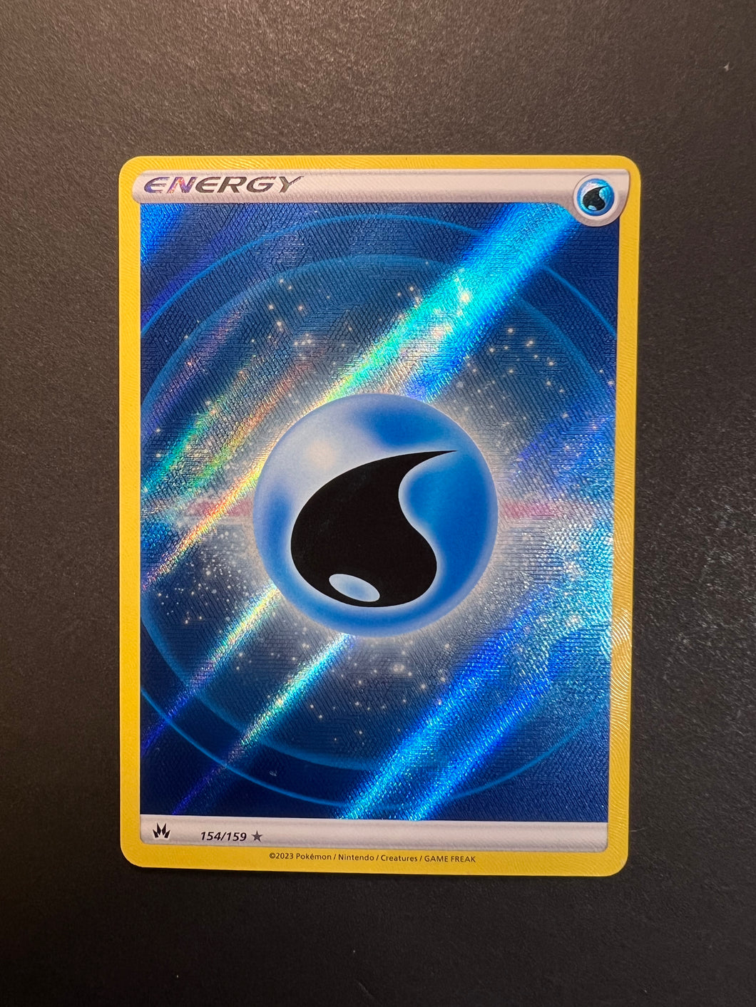 Water Energy - 154/159 Holo Full Art Ultra Rare - Crown Zenith Water Energy - 154/159 Holo Full Art Ultra Rare - Crown Zenith