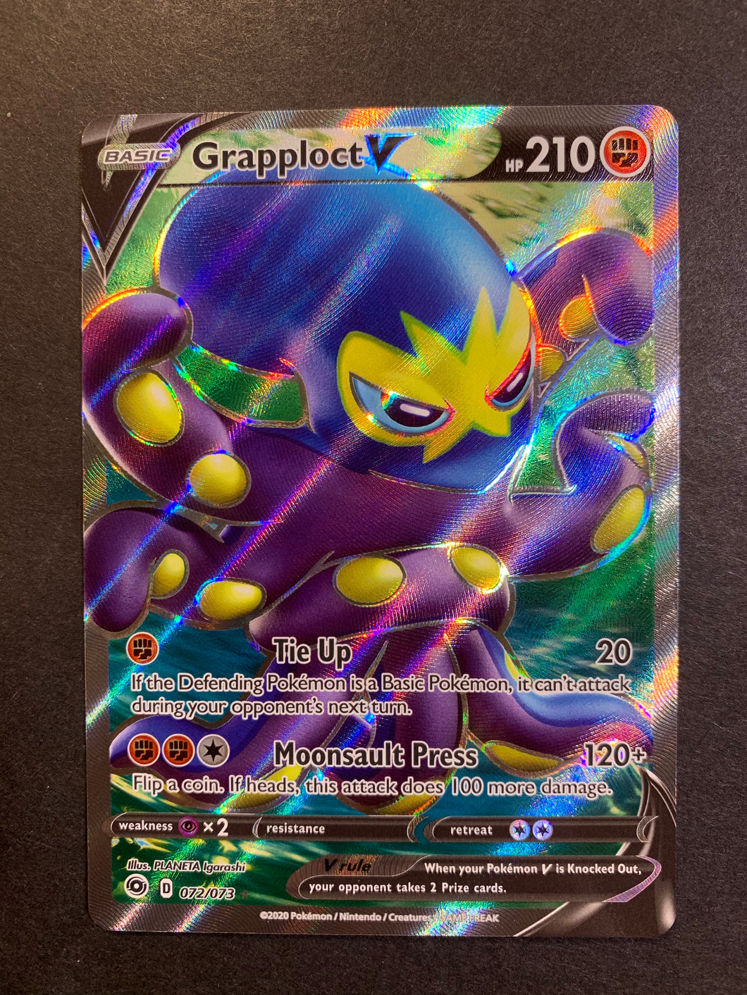 Pokemon Champion's Path Ultra Rare Grapploct V #72 Pokemon Champion's Path Ultra Rare Grapploct V #72