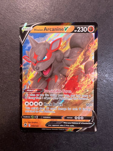 Hisuian Arcanine V - 090/195 Ultra Rare - Silver Tempest