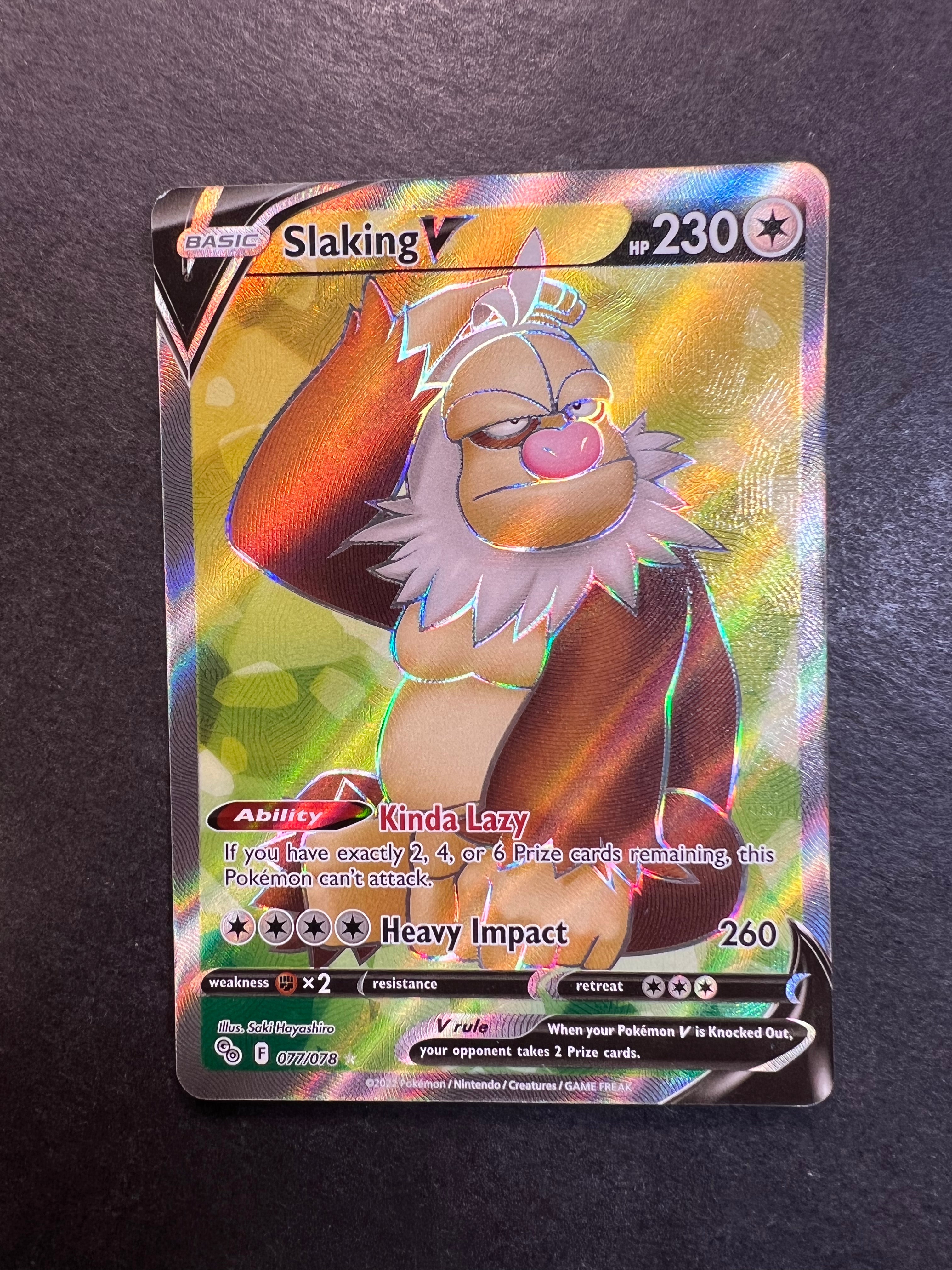 Slaking V - 077/078 Full Art Ultra Rare - Pokemon Go JAB Games13 Slaking V - 077/078 Full Art Ultra Rare - Pokemon Go JAB Games13