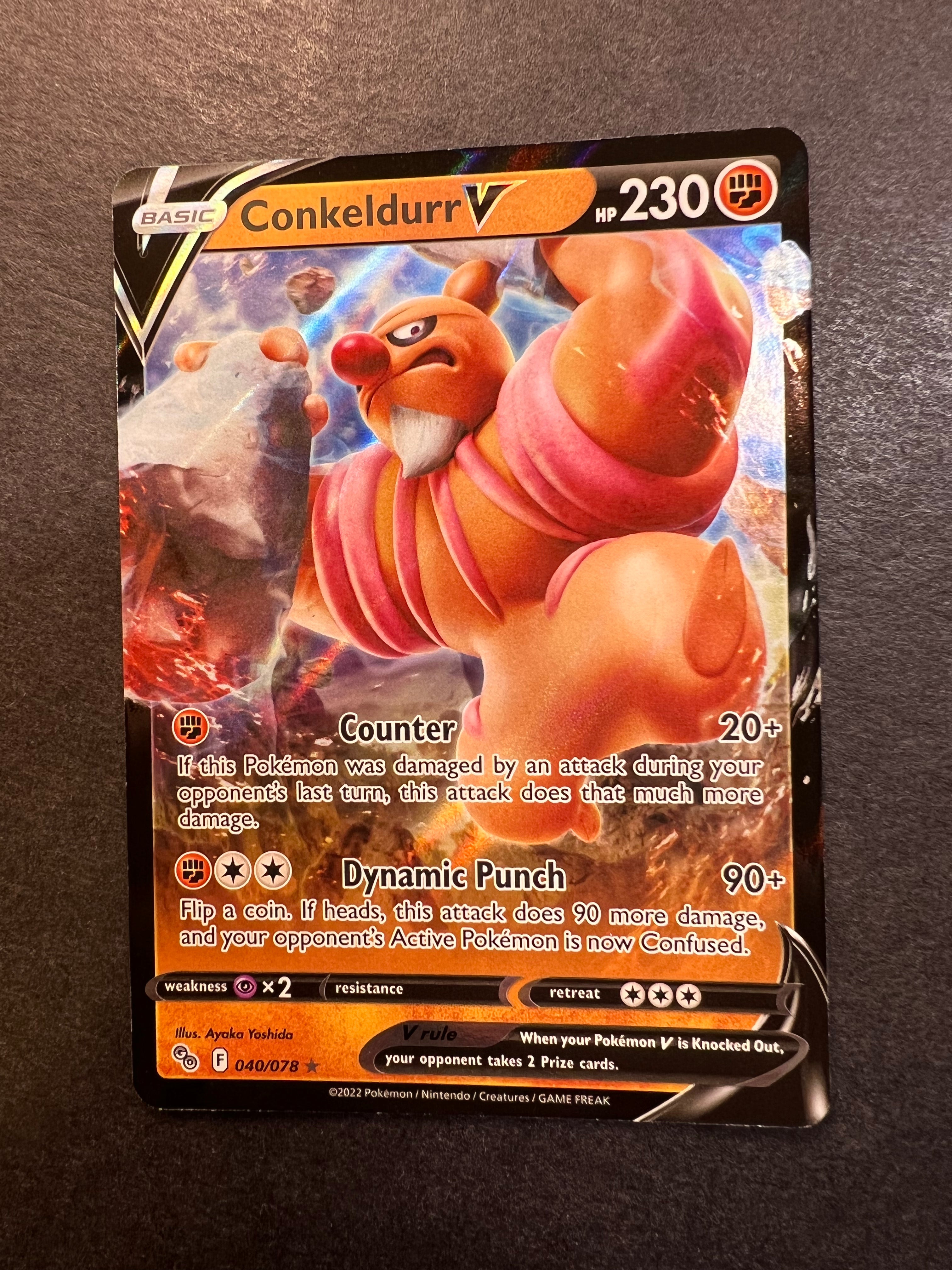 conkeldurr pokemon card price Conkeldurr V - 040/078 Ultra Rare