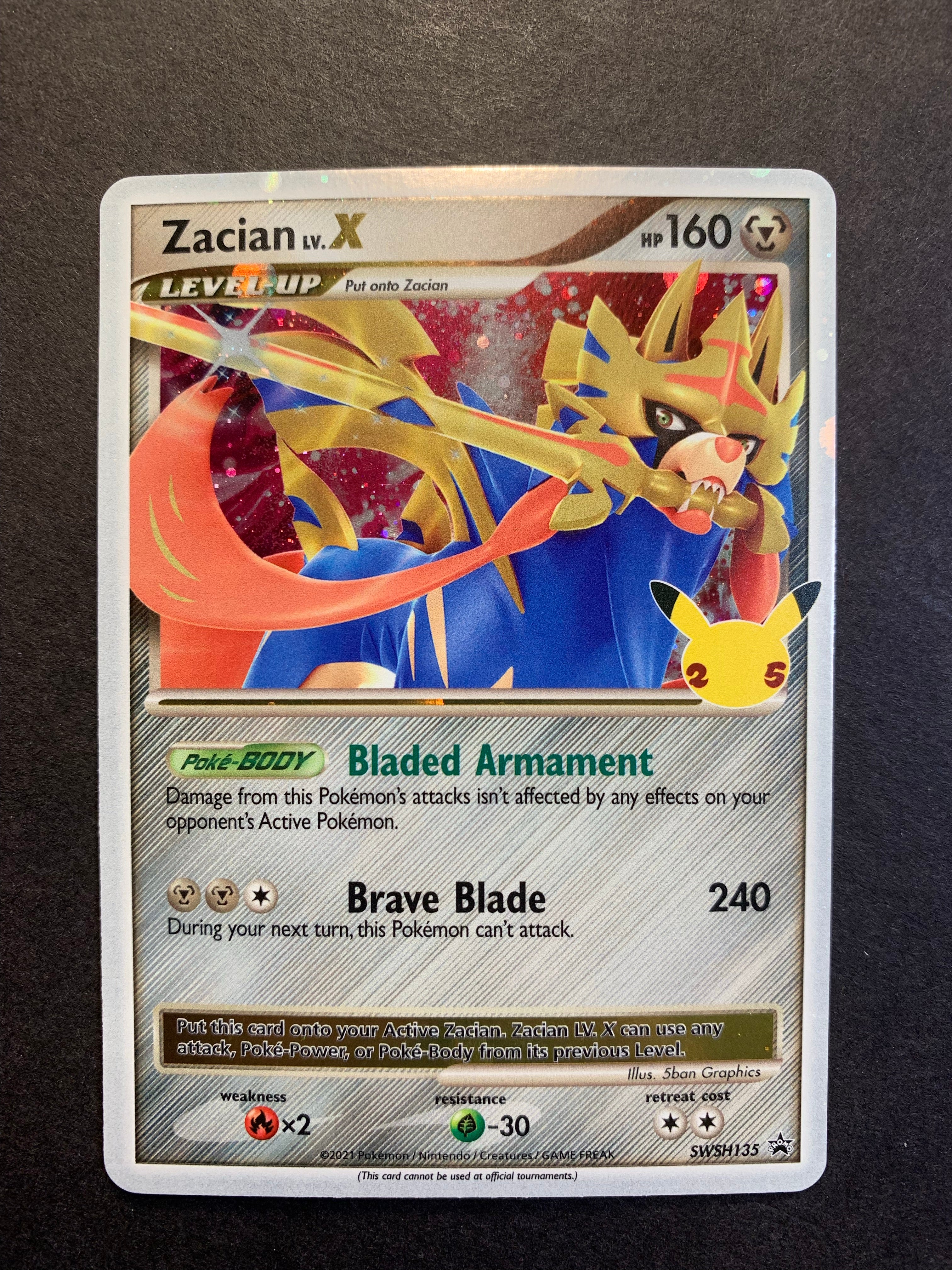 pokemon zacian card value Zacian Lv. X - SWSH135 Ultra Rare Promo
