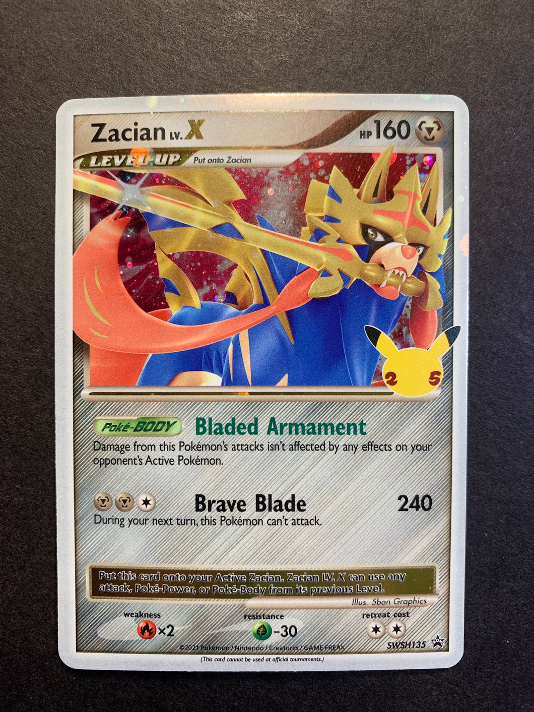 Pokemon Promo Ultra Rare Zacian V SWSH135