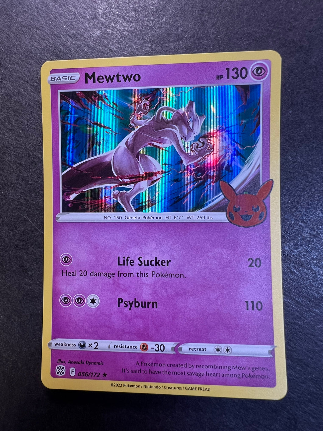 Mewtwo - 056/172 Holo Rare - Pokemon Halloween Set JAB Games13 Mewtwo - 056/172 Holo Rare - Pokemon Halloween Set JAB Games13