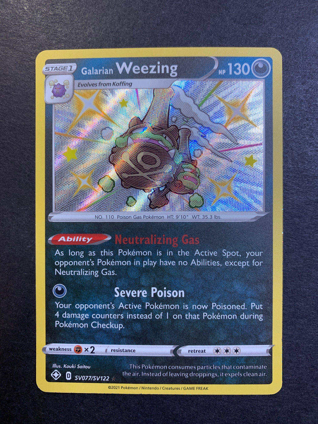 Galarian Weezing - SV077/SV122 Shiny Holo Rare - Shining Fates JAB Games13 Galarian Weezing - SV077/SV122 Shiny Holo Rare - Shining Fates JAB Games13