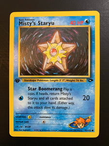 Misty's Staryu 1st Edition - 92/132 Gym Challenge JAB Games13 Misty's Staryu 1st Edition - 92/132 Gym Challenge JAB Games13