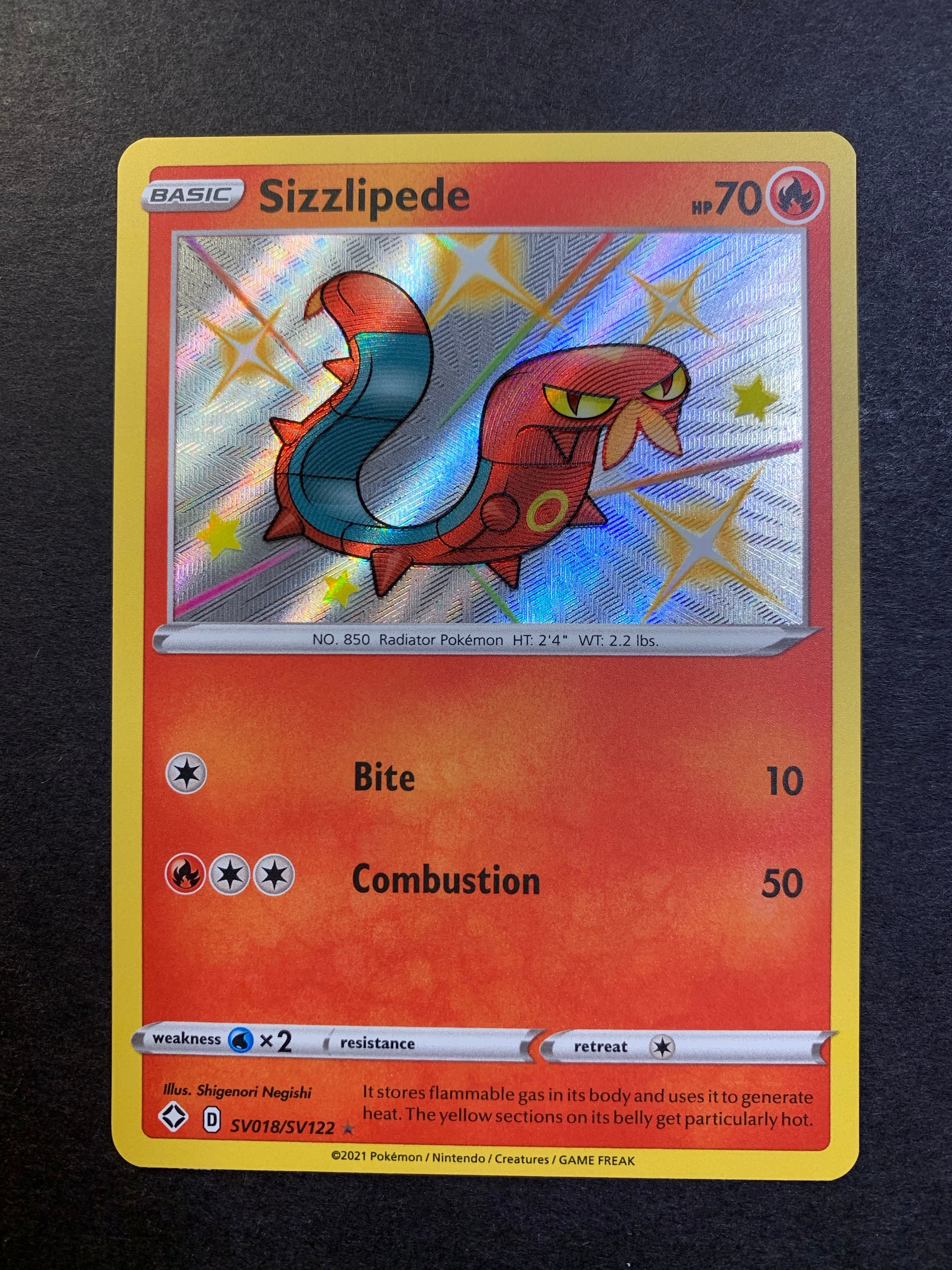 Sizzlipede - SV018/SV122 Shiny Holo Rare - Shining Fates JAB Games13 Sizzlipede - SV018/SV122 Shiny Holo Rare - Shining Fates JAB Games13