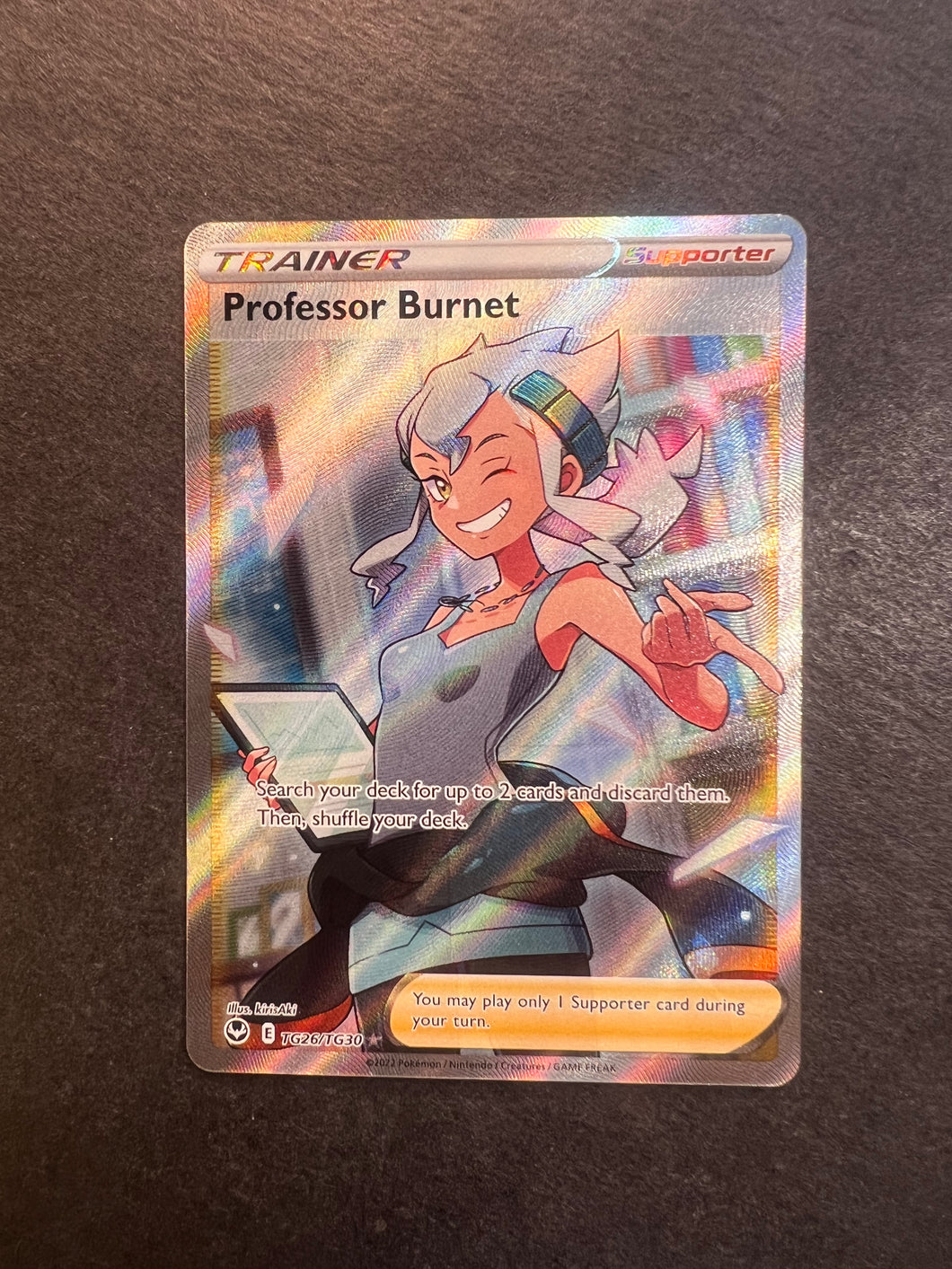 Professor Burnet - TG26/TG30 Full Art Ultra Rare Trainer - Silver Temp JAB Games13 Professor Burnet - TG26/TG30 Full Art Ultra Rare Trainer - Silver Temp JAB Games13