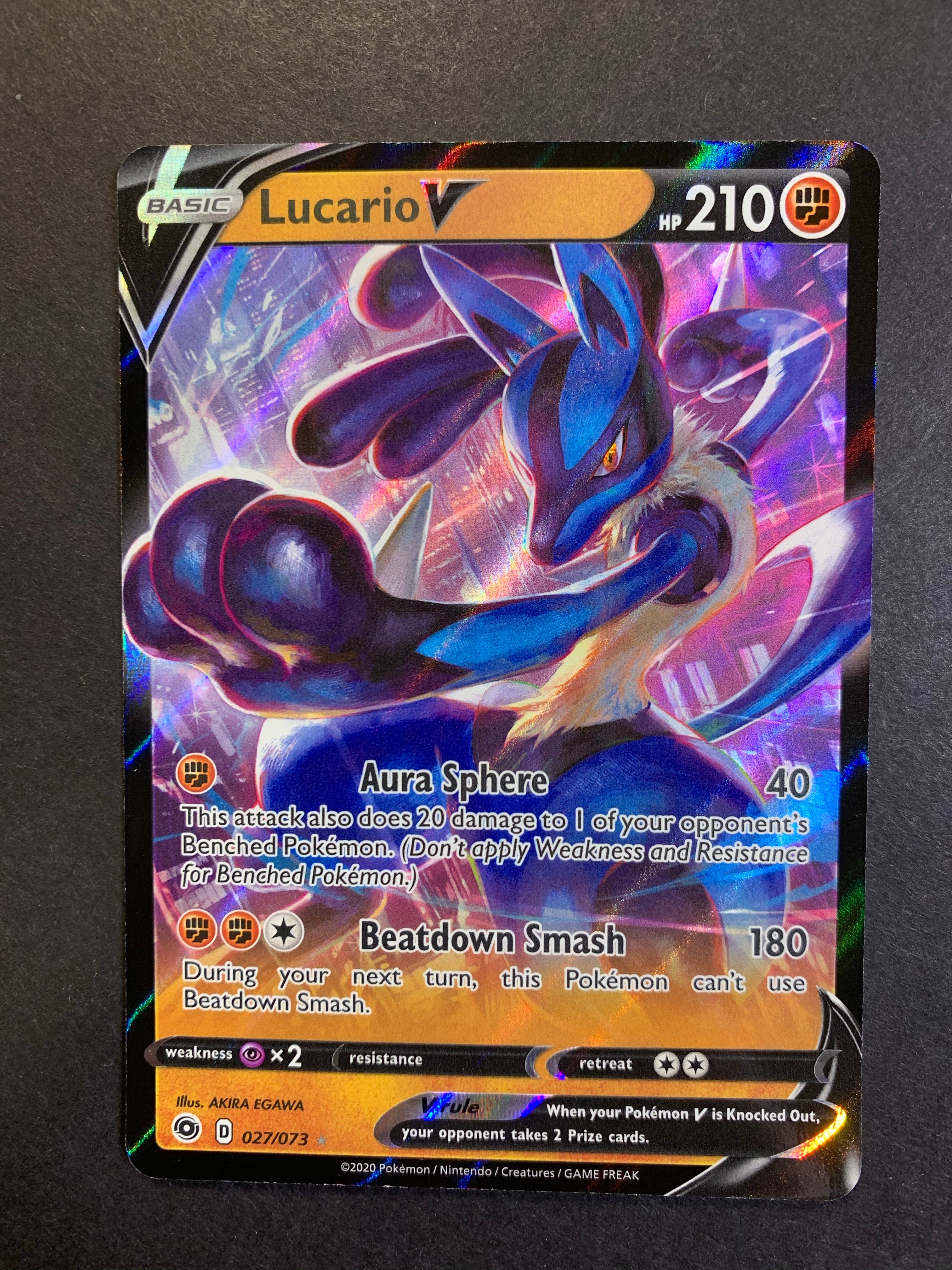 Mavin  Lucario V 027/073 Champions Path - NM Ultra Rare Full Art Pokemon  Card