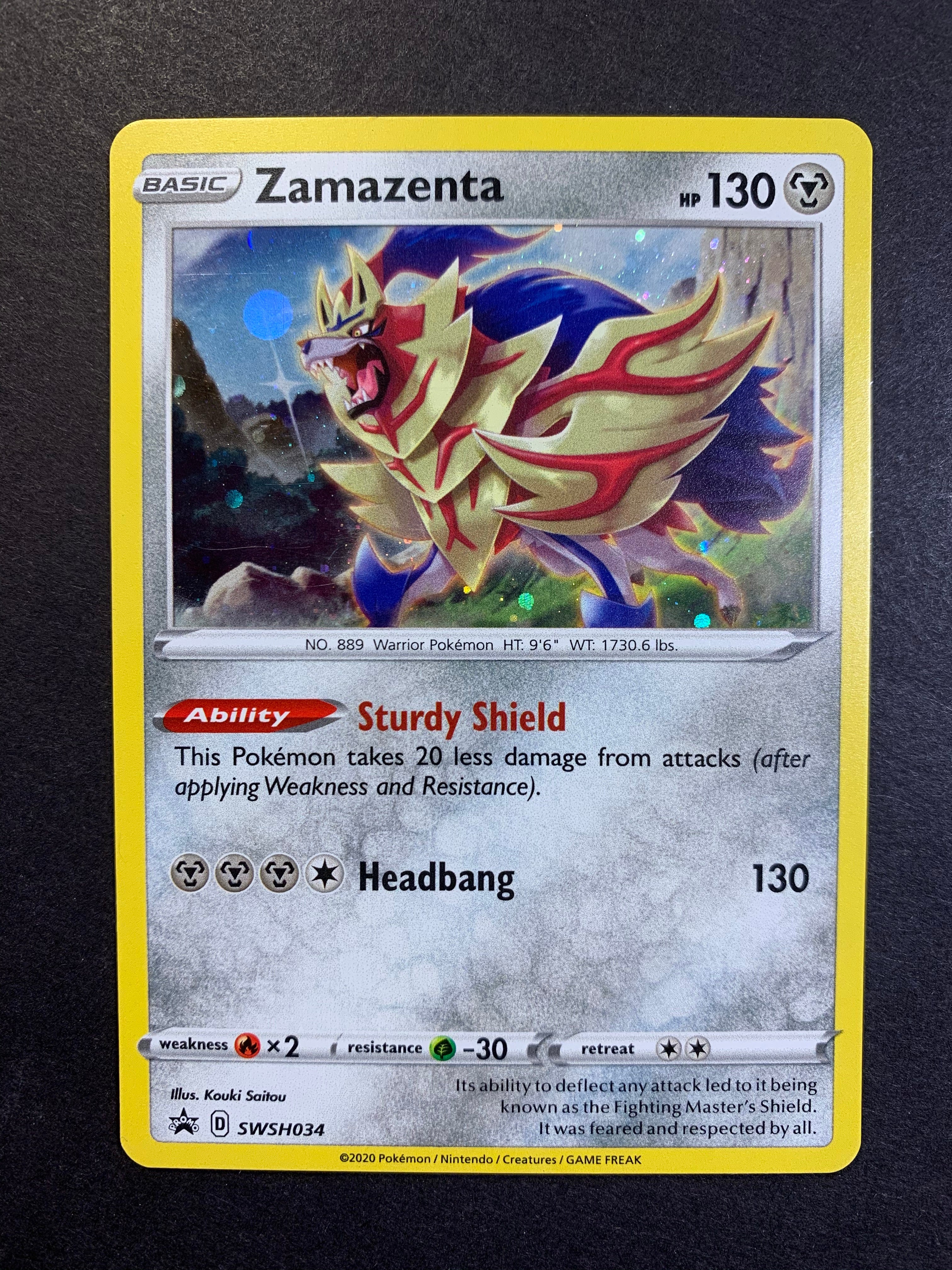 Pokemon Sword and Shield Ultra Rare Holo Zamazenta V #139